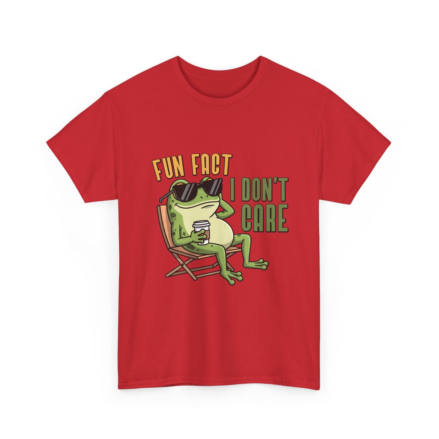 T-Shirt — 'Fun Fact I Don't Care' Relaxed Frog Graphic Tee