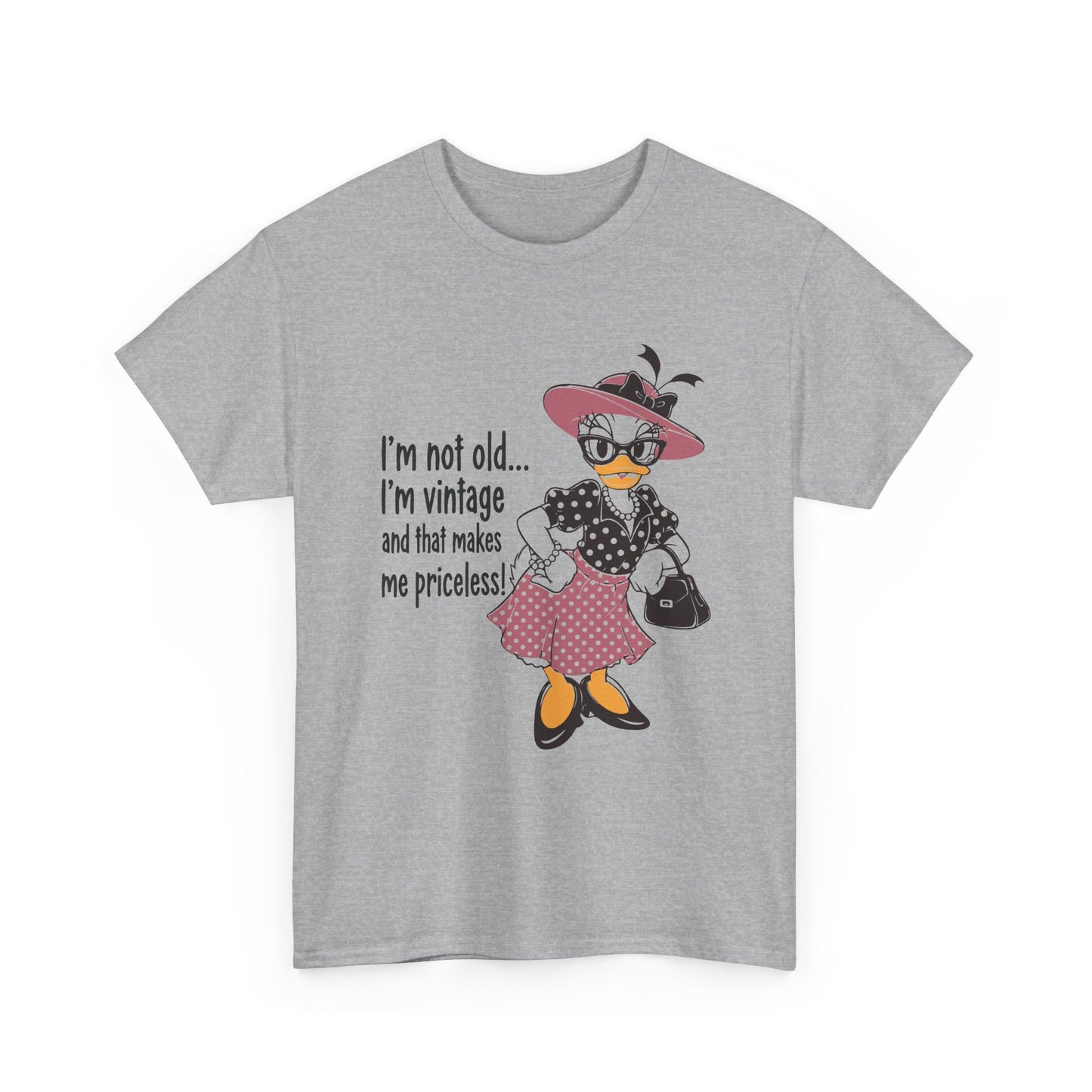 Vintage Duck Graphic Tee — "I’m not old... I’m vintage and that makes me priceless!"