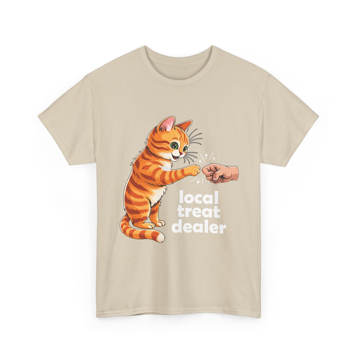 Cat T-Shirt — "Local Treat Dealer" Cute Ginger Kitty Fist Bump Tee