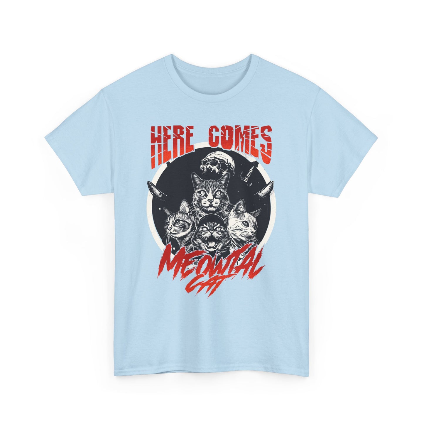 Here Comes Meowtal Cat Band T-Shirt
