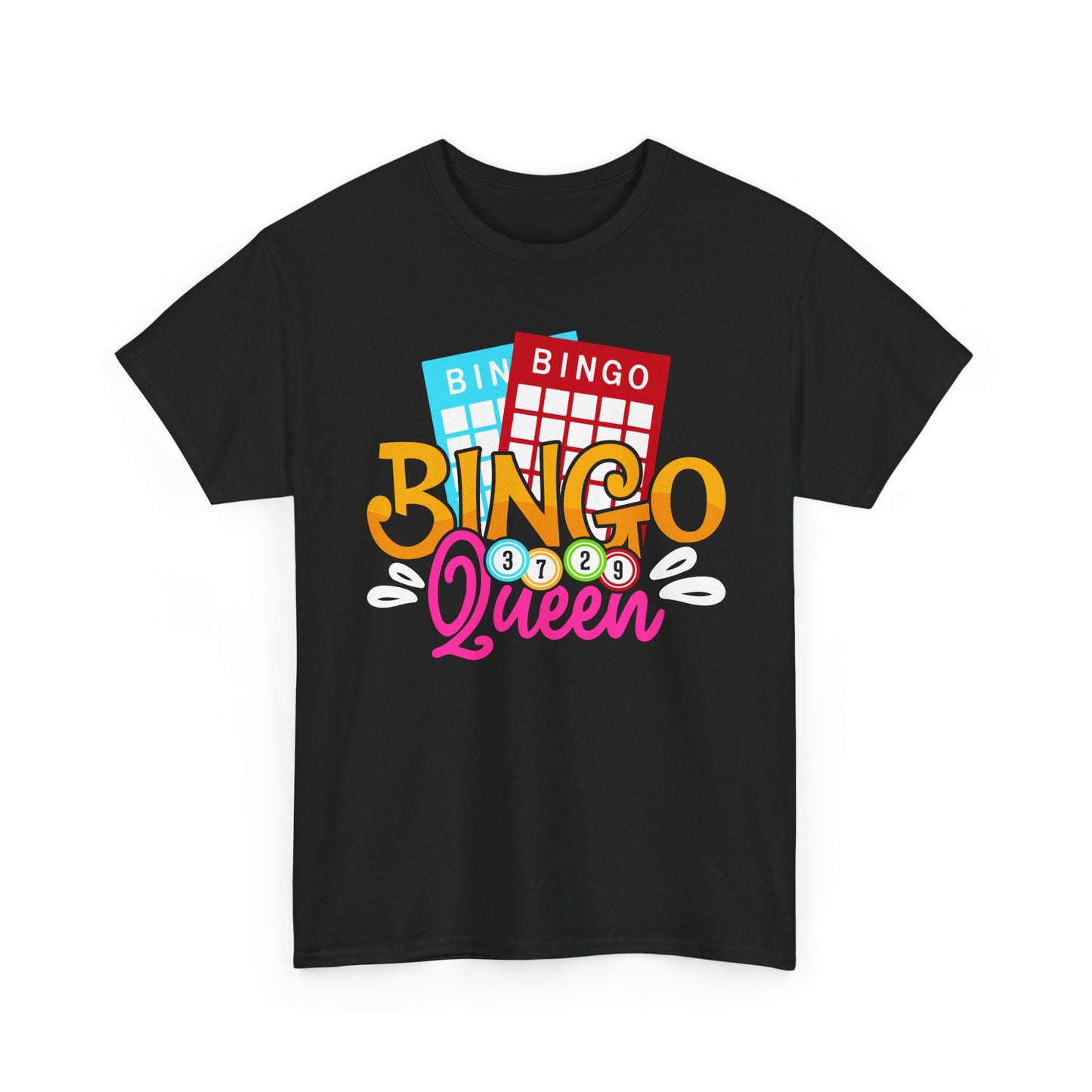 Bingo Queen T-Shirt – Colorful Bingo Cards Graphic Tee for Players & Seniors