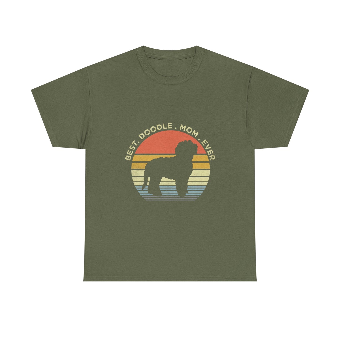 Goldendoodle Mom T-Shirt — "Best Doodle Mom Ever" Vintage Sunset Tee