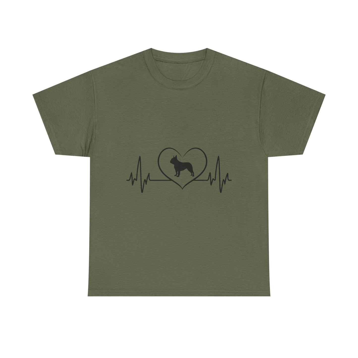 Dog Lover Tee — Heartbeat Paw Print Graphic Shirt