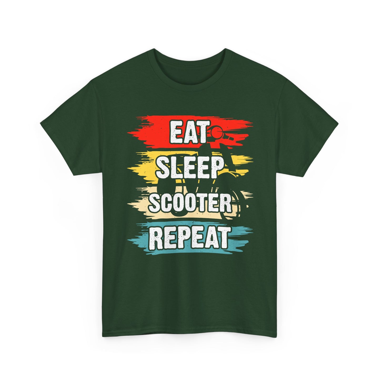 Eat Sleep Scooter Repeat T‑Shirt — Retro Scooter Rider Tee