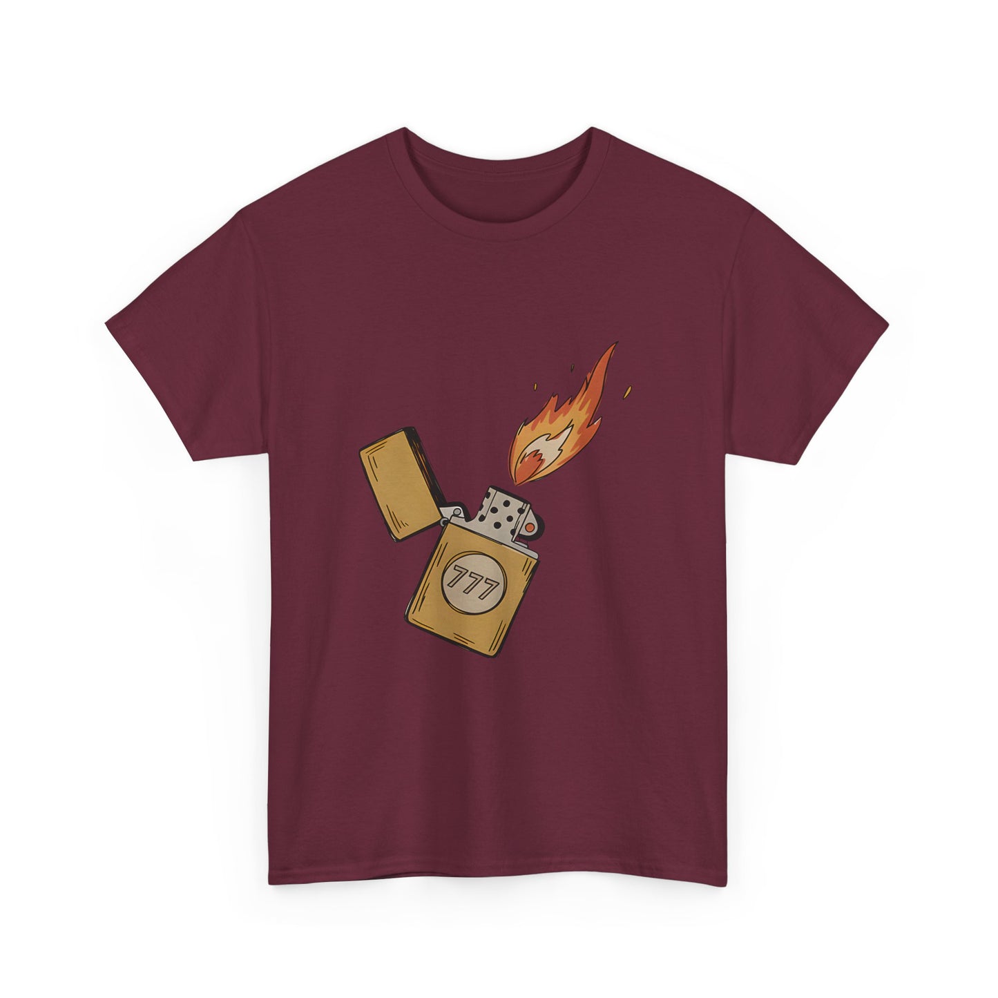 Lighter Flame Graphic Tee — Retro Zippo Illustration T-Shirt
