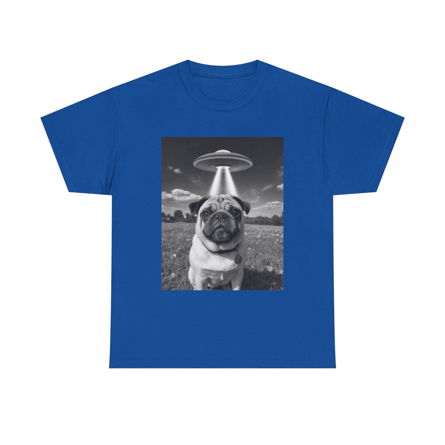 Pug Abduction Tee - Funny UFO Dog Graphic Shirt