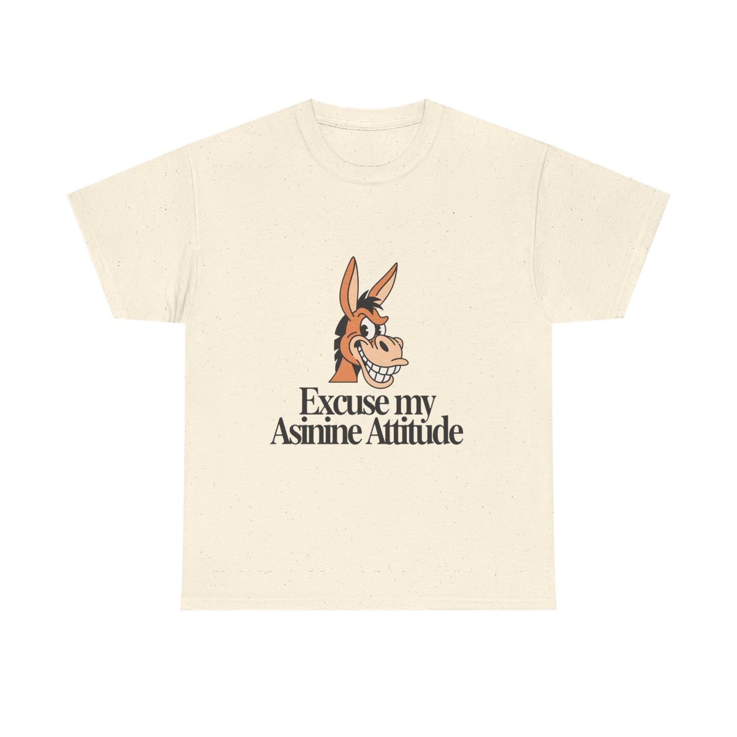 Funny Donkey Tee — "Excuse My Asinine Attitude" Casual Graphic T-Shirt