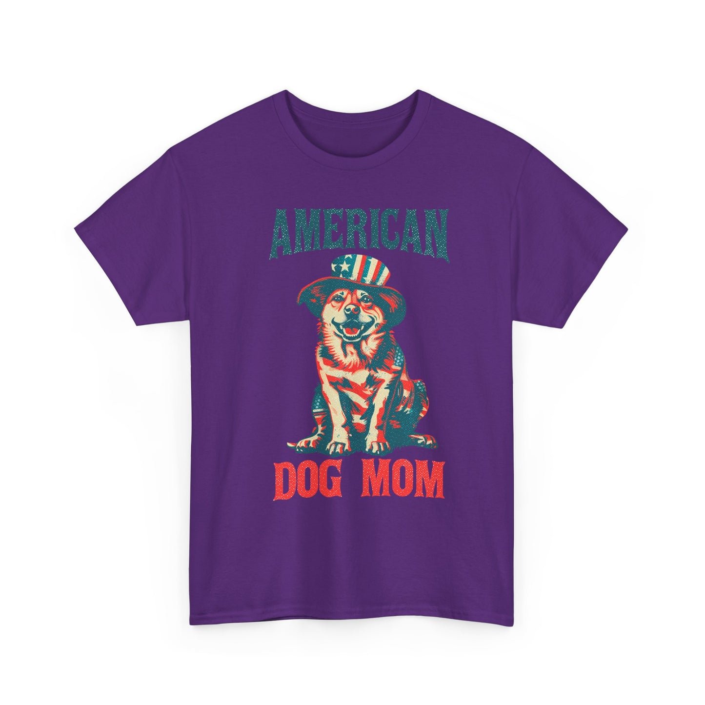 American Dog Mom T-Shirt — Patriotic Pup Tee for Dog Lovers
