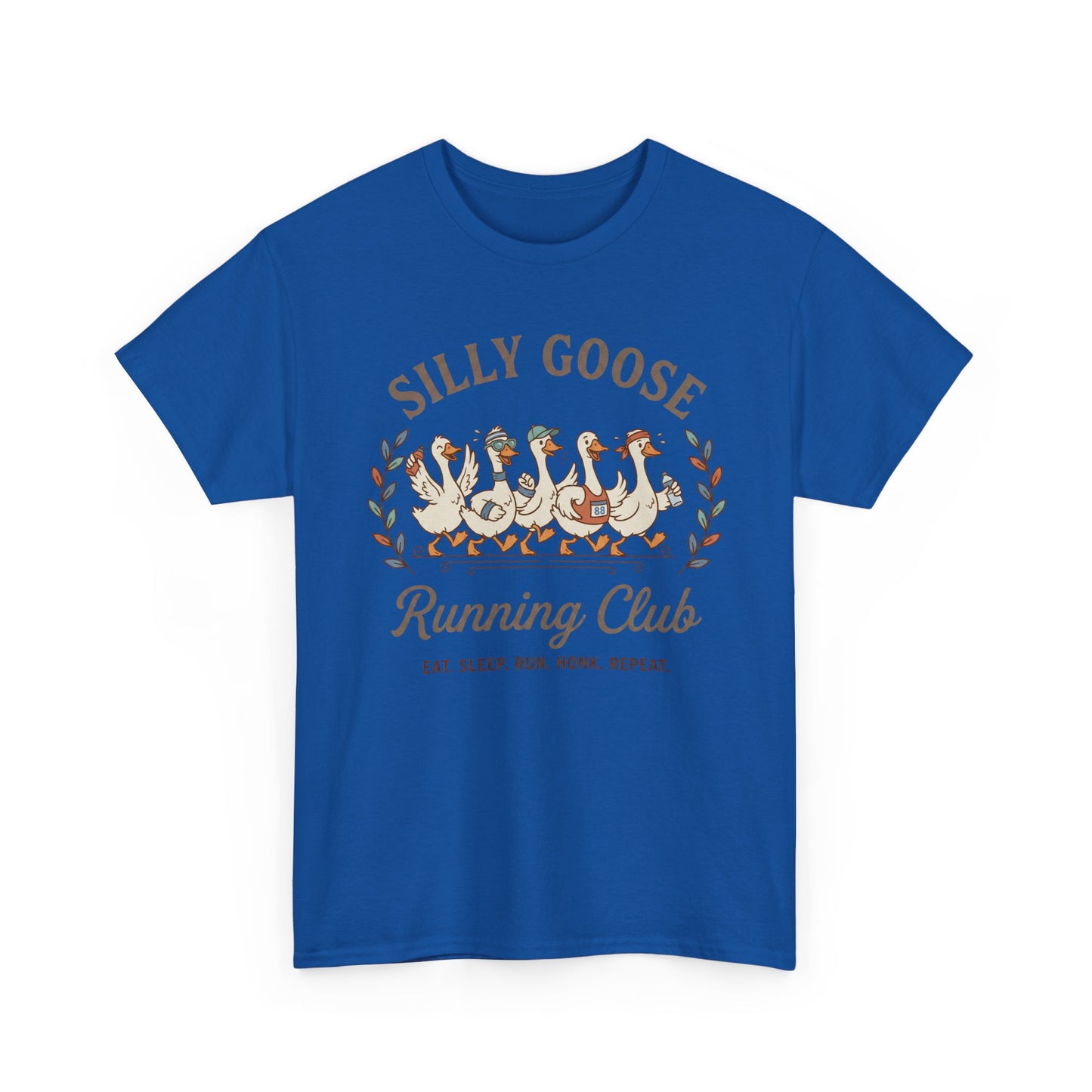 Silly Goose Running Club T‑Shirt — Funny Runner Tee (Eat. Sleep. Run. Honk. Repeat.)