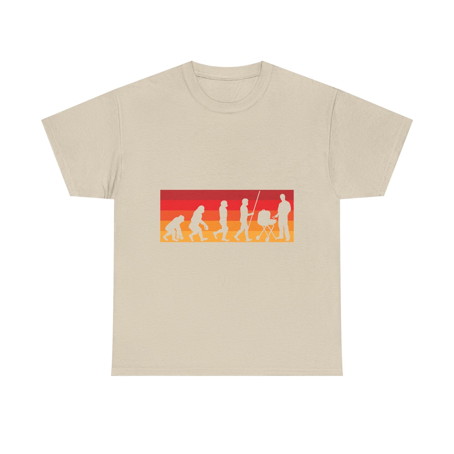 Evolution of Parenthood T-Shirt — Retro Sunset Dad to Parent Silhouette Tee
