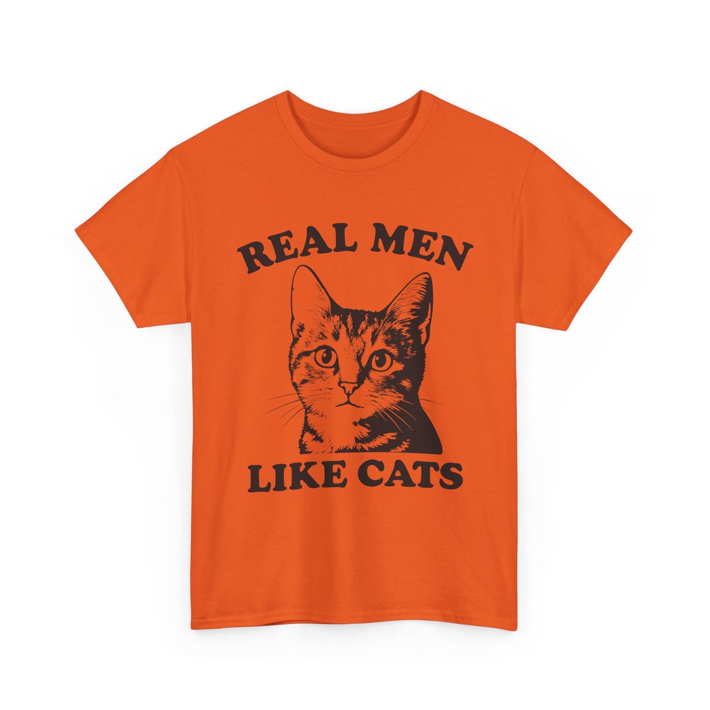 Real Men Like Cats T-Shirt — Vintage Cat Lover Tee