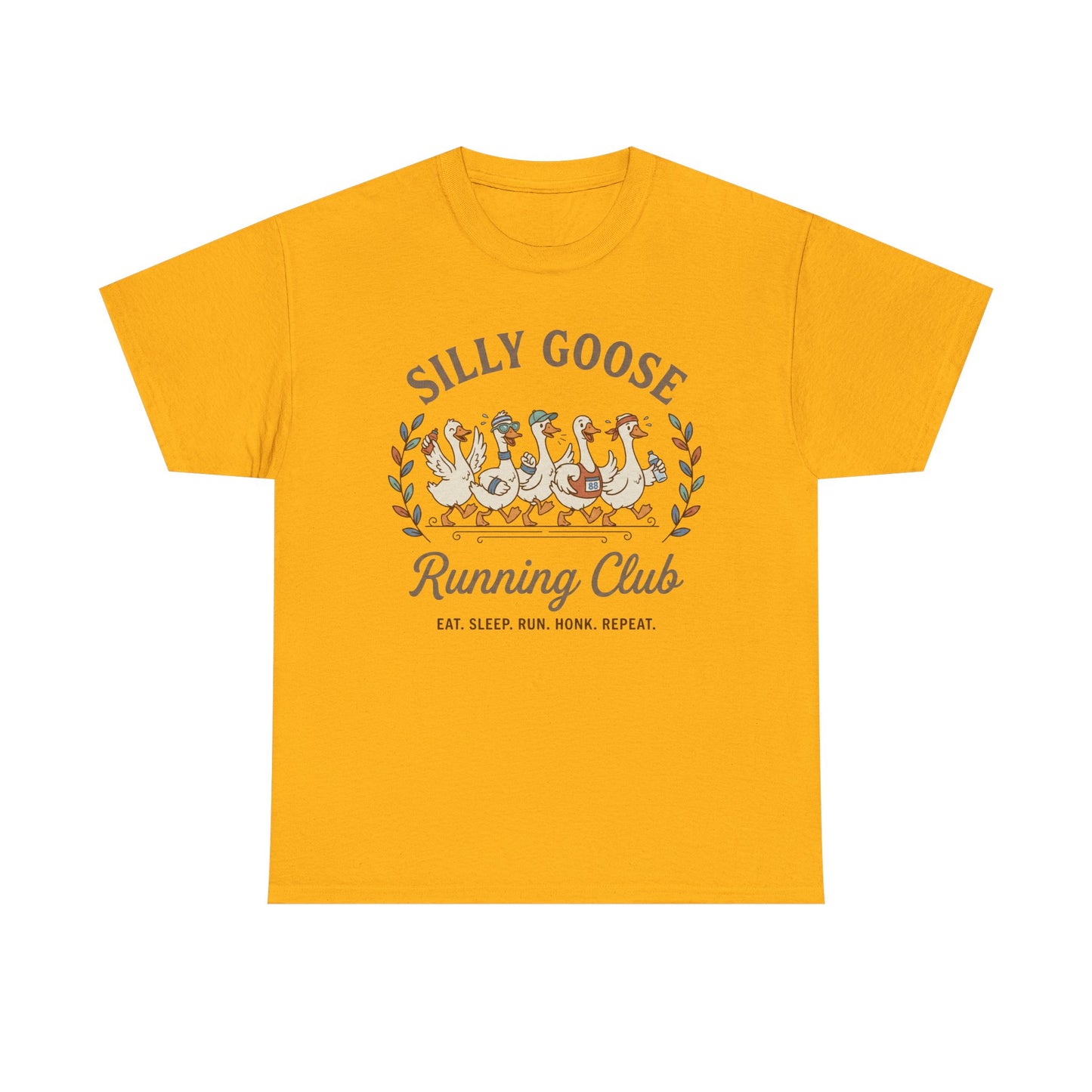 Silly Goose Running Club T‑Shirt — Funny Runner Tee (Eat. Sleep. Run. Honk. Repeat.)