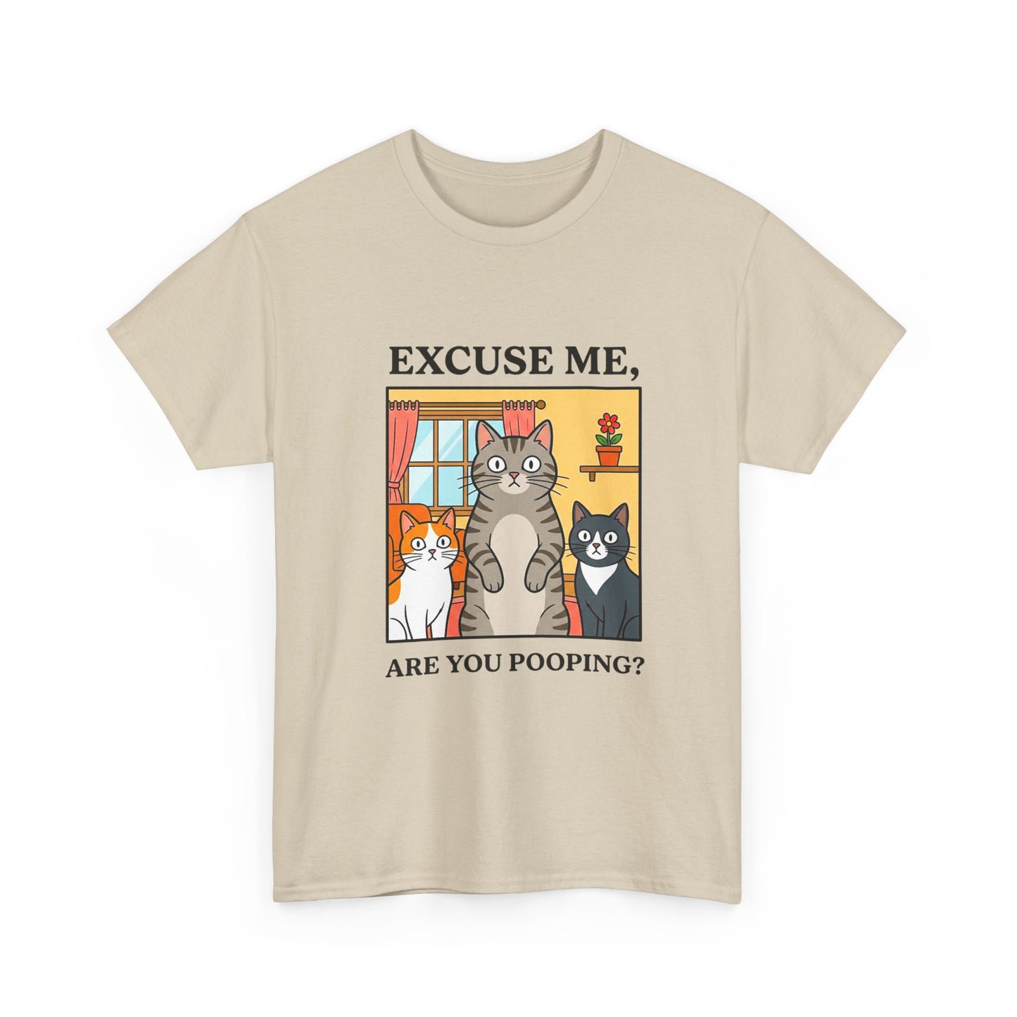 Excuse Me Are You Pooping Funny Cat T-shirt