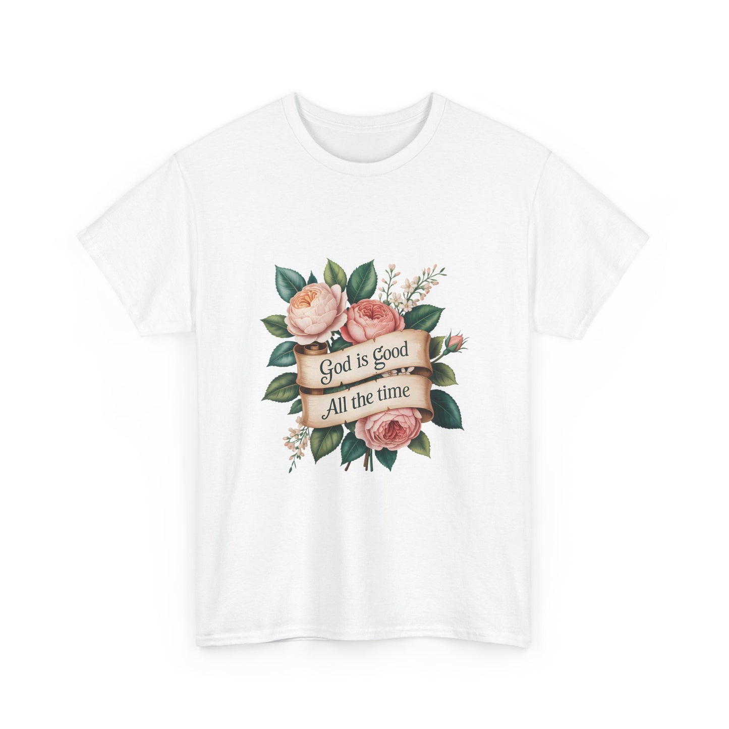 Floral "God is Good All the Time" T‑Shirt