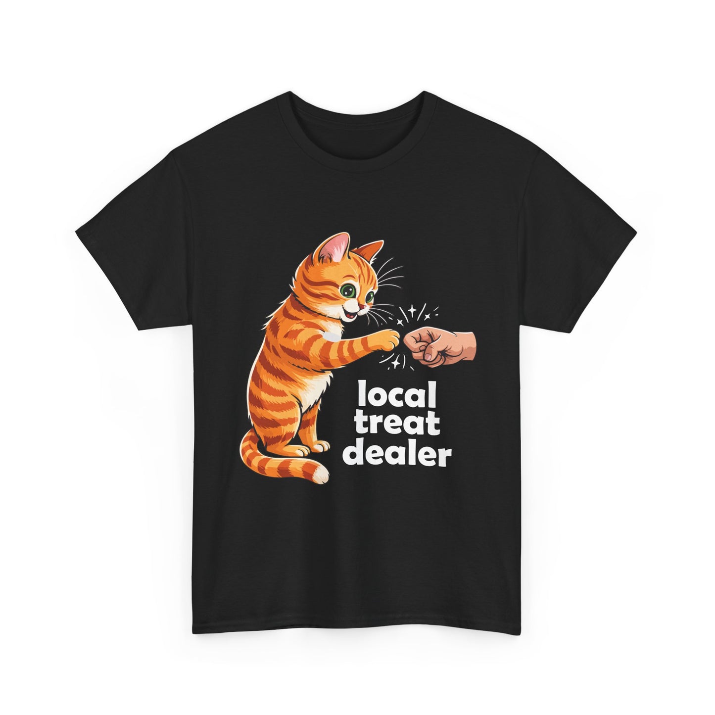 Cat T-Shirt — "Local Treat Dealer" Cute Ginger Kitty Fist Bump Tee