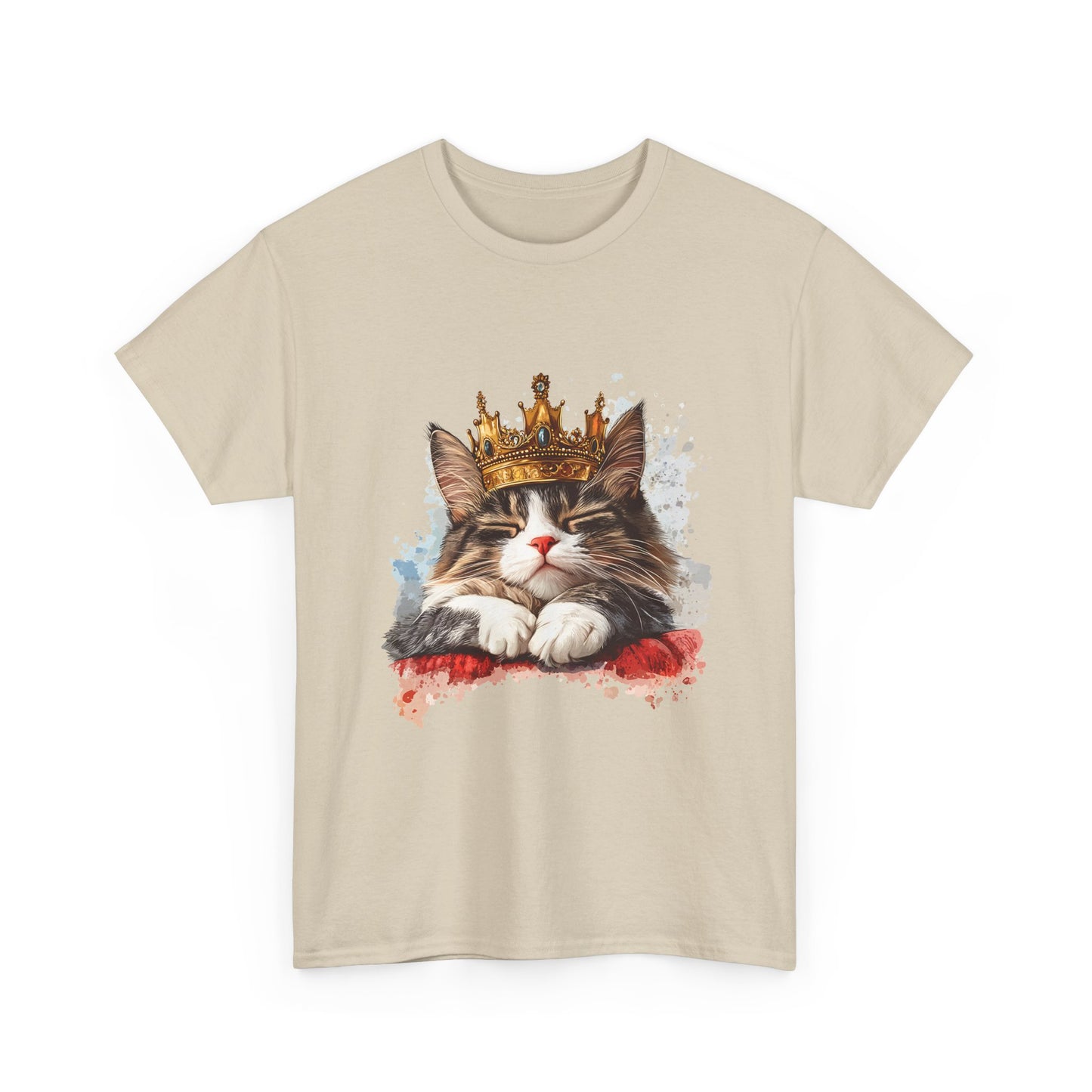 Cat King T-Shirt — Regal Crowned Cat Graphic Tee