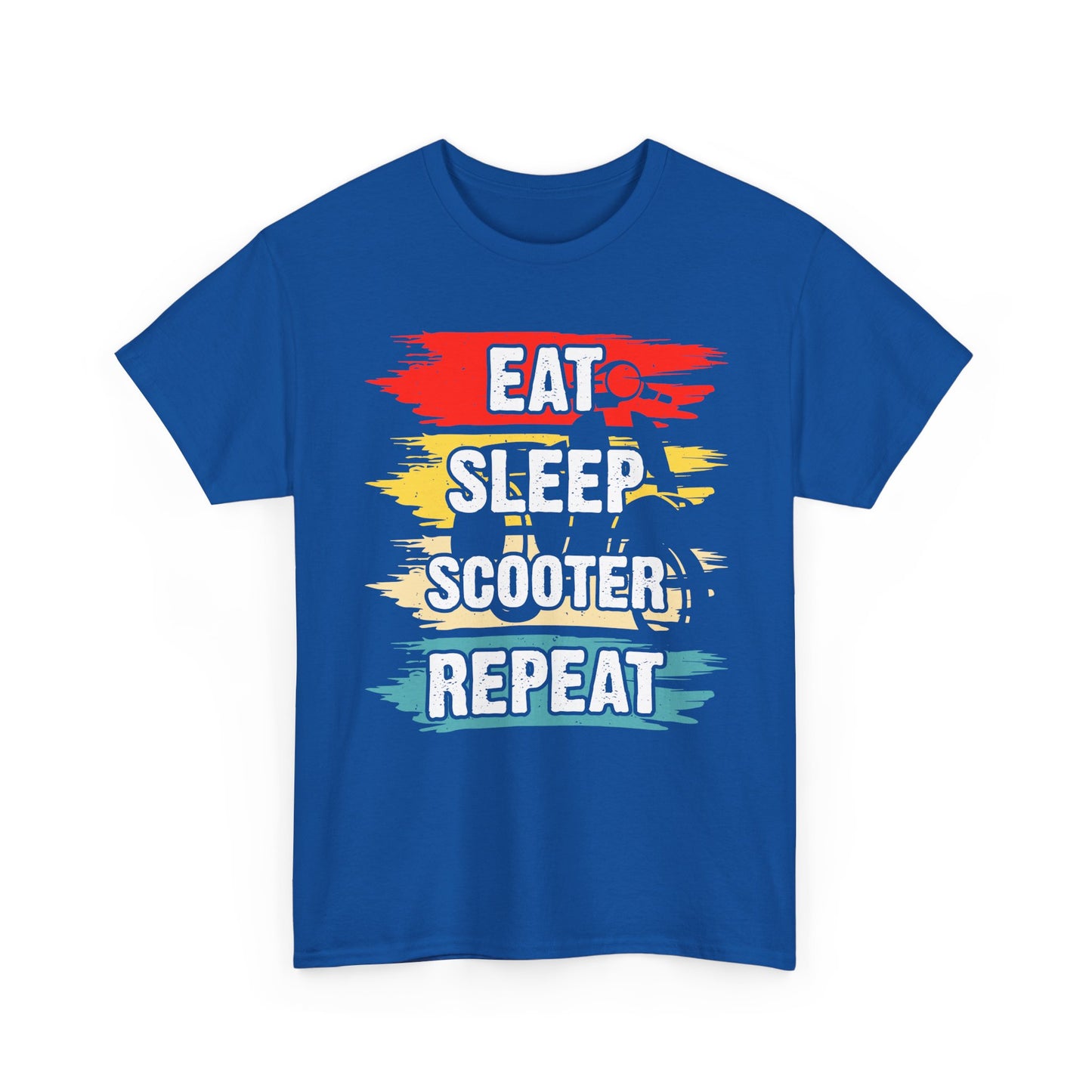 Eat Sleep Scooter Repeat T‑Shirt — Retro Scooter Rider Tee