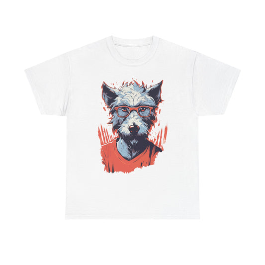 Hipster Dog T-Shirt — Cool Glasses Westie Graphic Tee