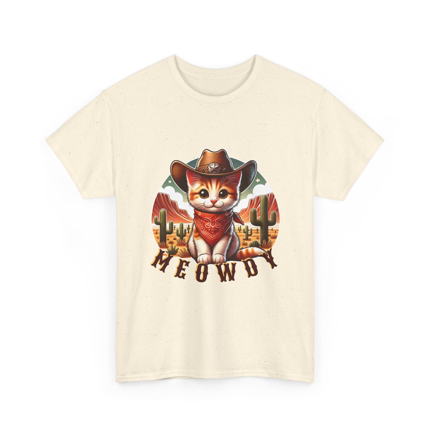 Cat Cowboy Tee — "Meowdy" Western Kitten Graphic T-Shirt