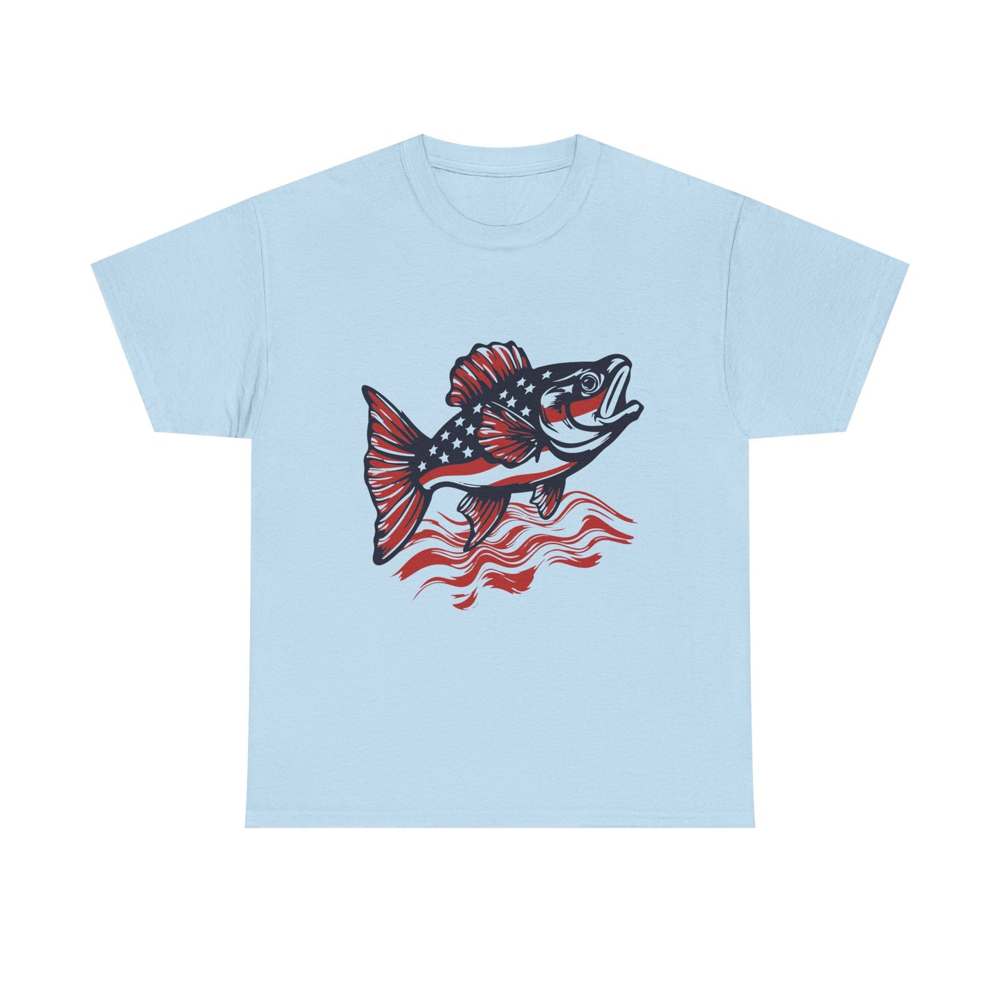 Walleye Fishing Graphic Tee – Retro Red & Black Fish Design