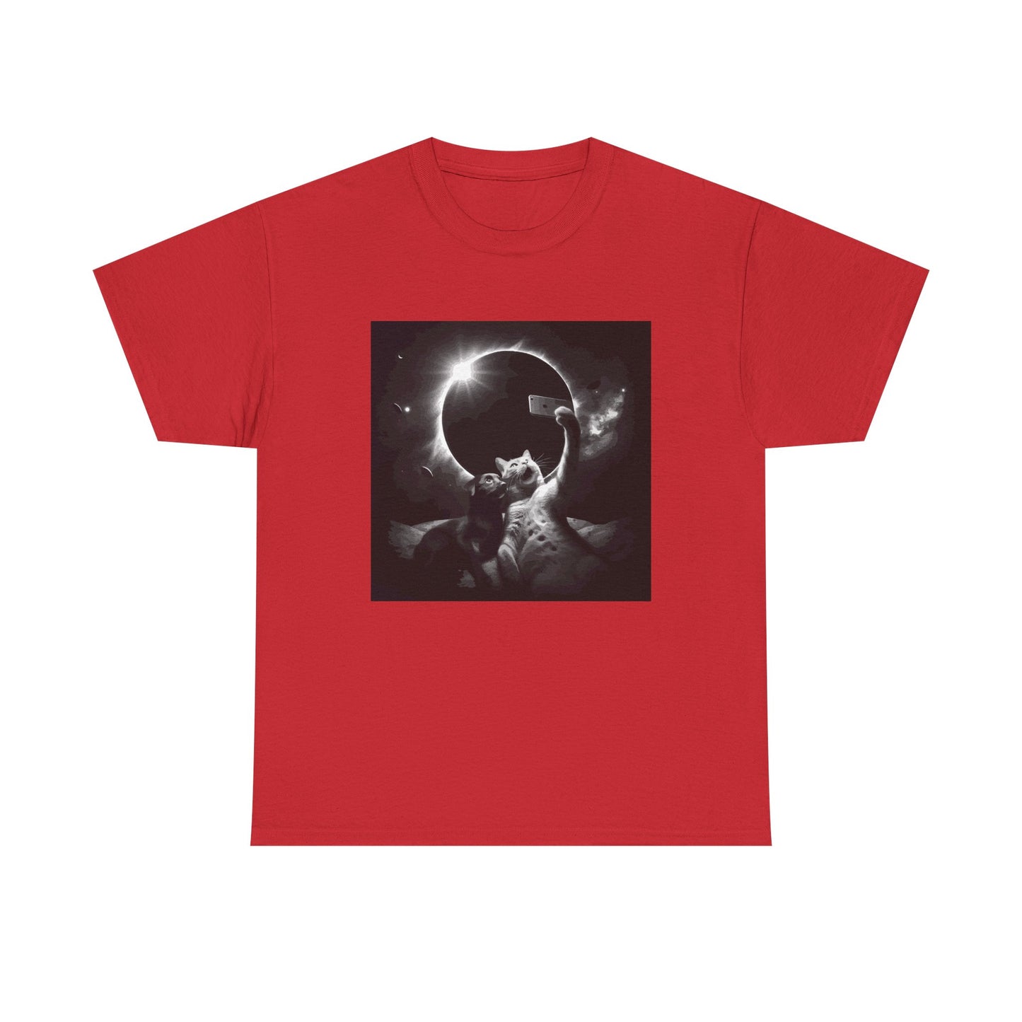 Dog and Cat Selfie Solar eclipse T-Shirt