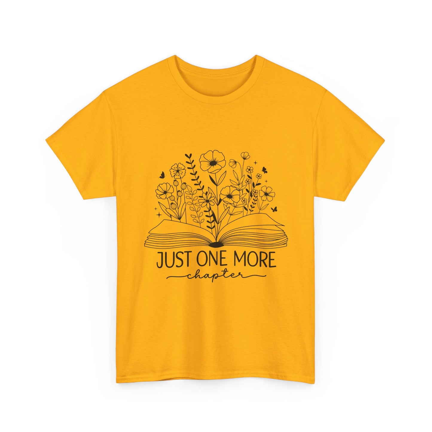 Reading T-Shirt — "Just One More Chapter" Floral Booklover Tee