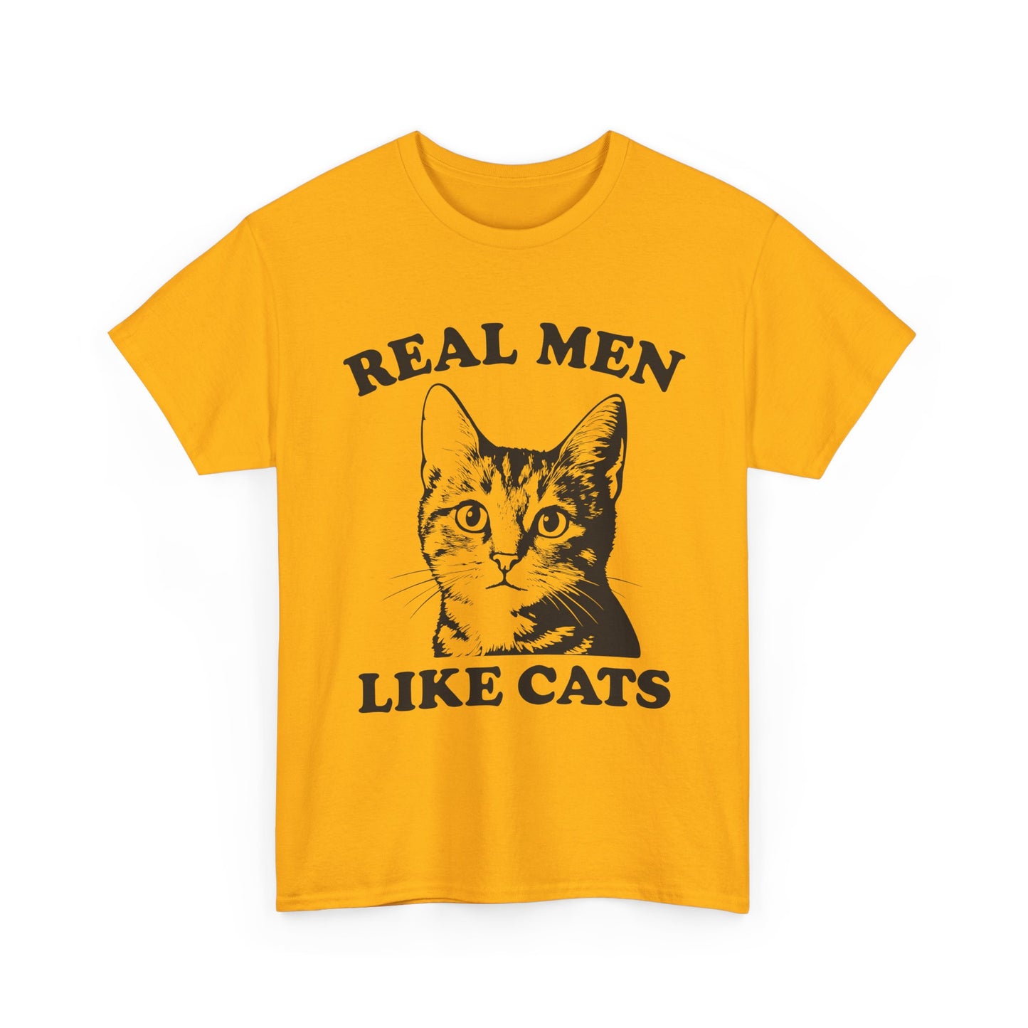 Real Men Like Cats T-Shirt — Vintage Cat Lover Tee