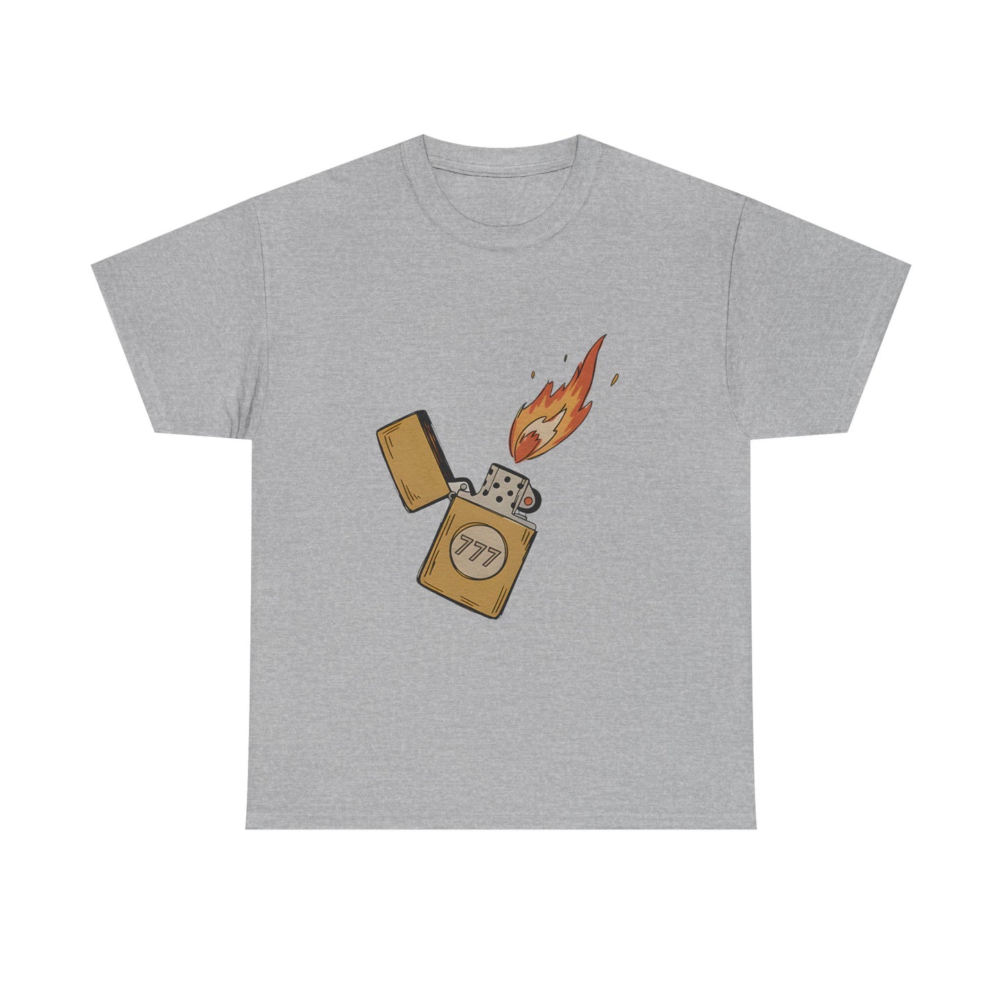 Lighter Flame Graphic Tee — Retro Zippo Illustration T-Shirt