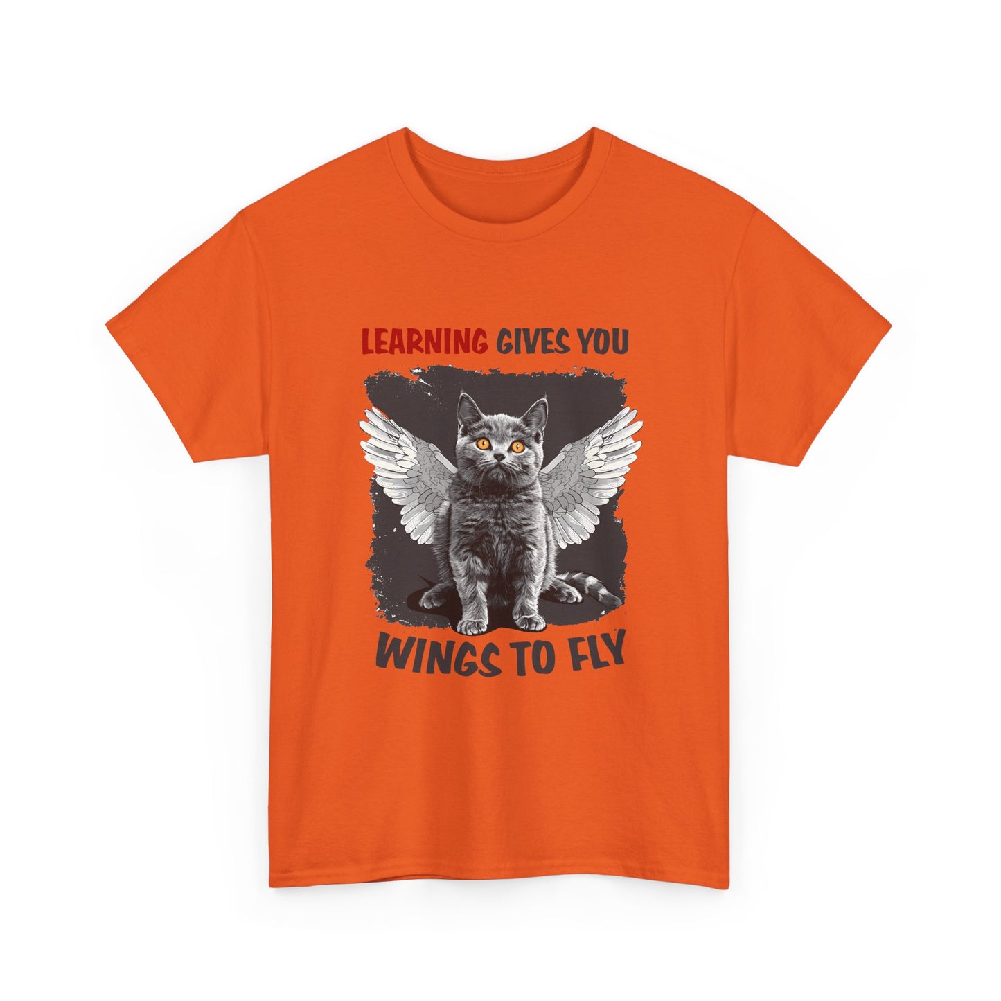 Learning Gives You Wings To Fly Cat T-Shirt