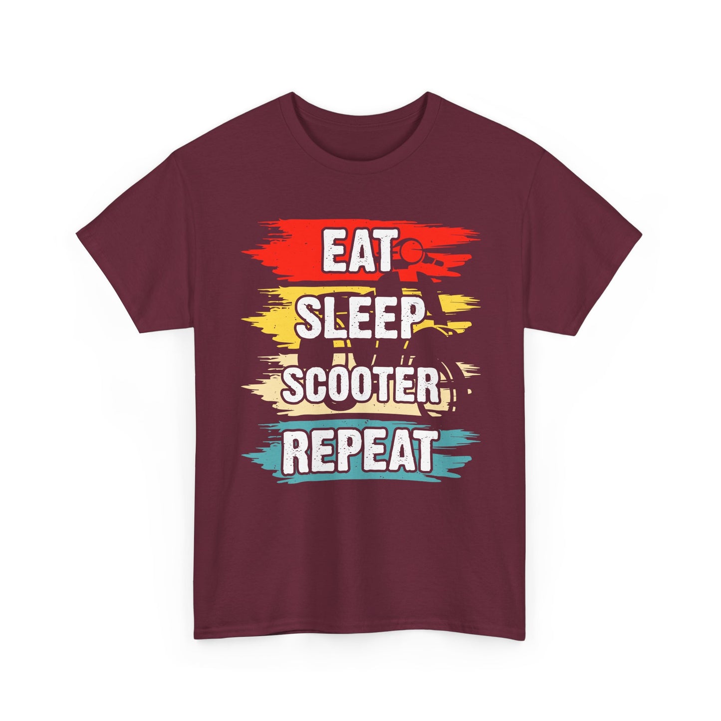 Eat Sleep Scooter Repeat T‑Shirt — Retro Scooter Rider Tee
