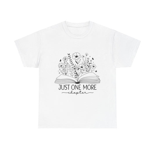 Reading T-Shirt — "Just One More Chapter" Floral Booklover Tee