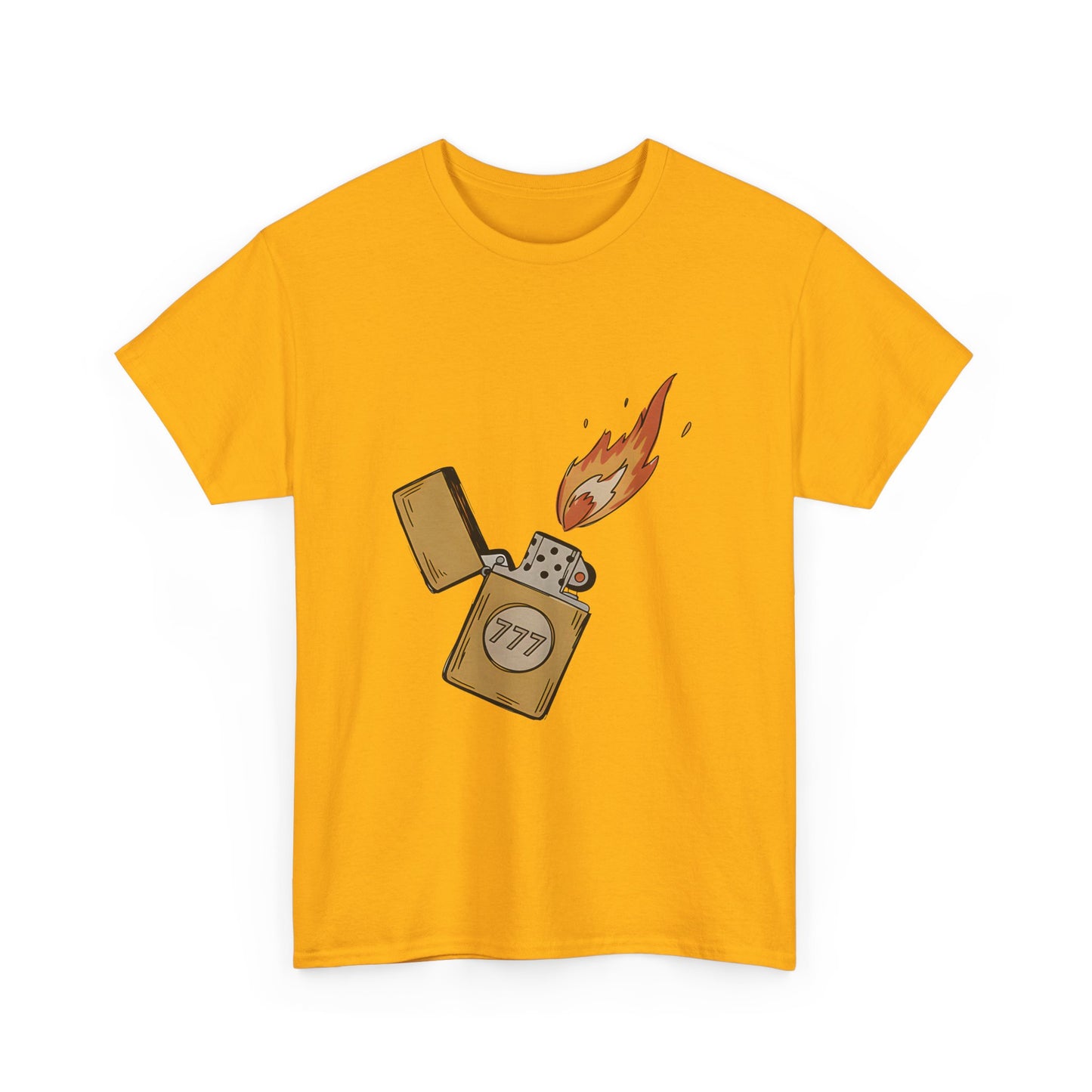 Lighter Flame Graphic Tee — Retro Zippo Illustration T-Shirt