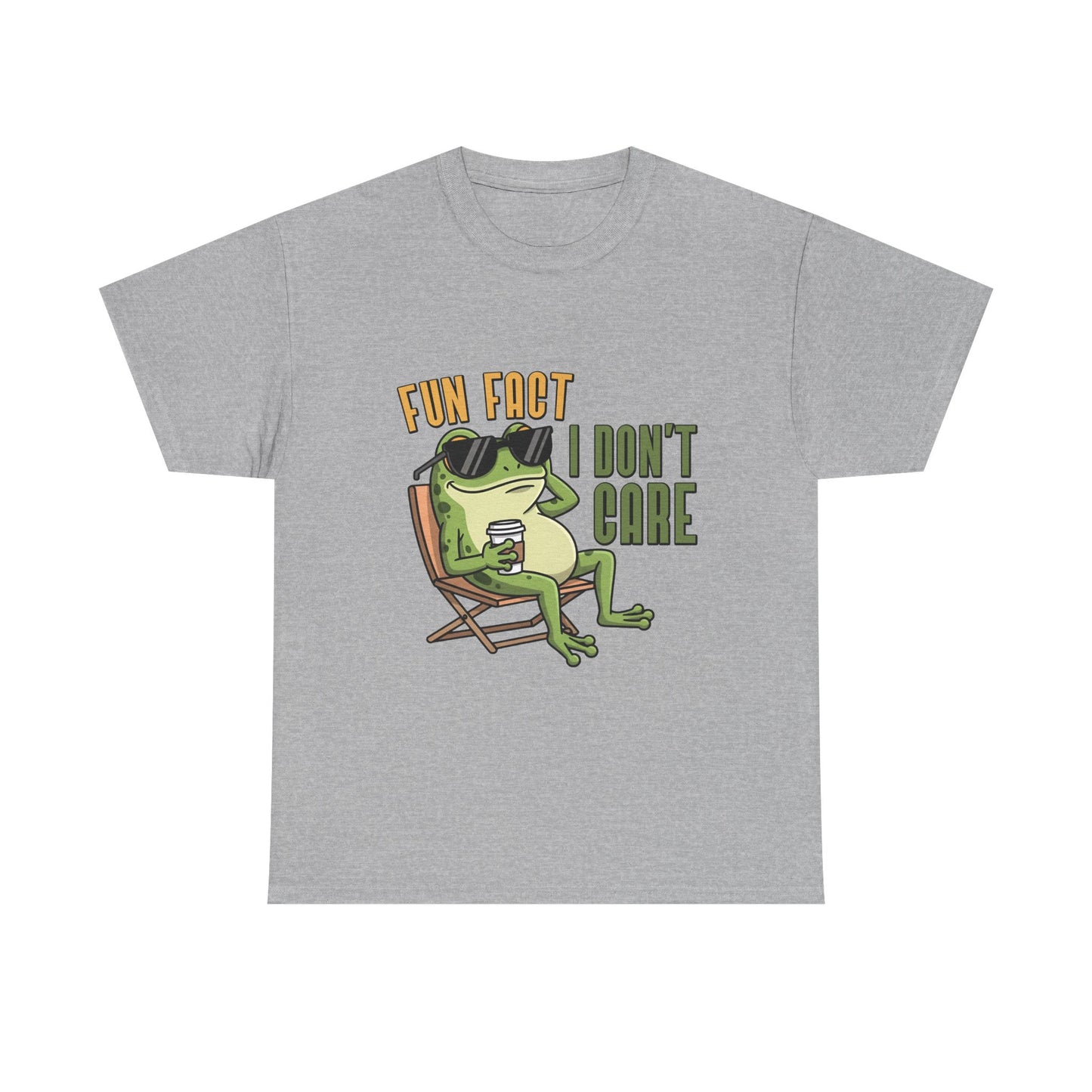 T-Shirt — 'Fun Fact I Don't Care' Relaxed Frog Graphic Tee