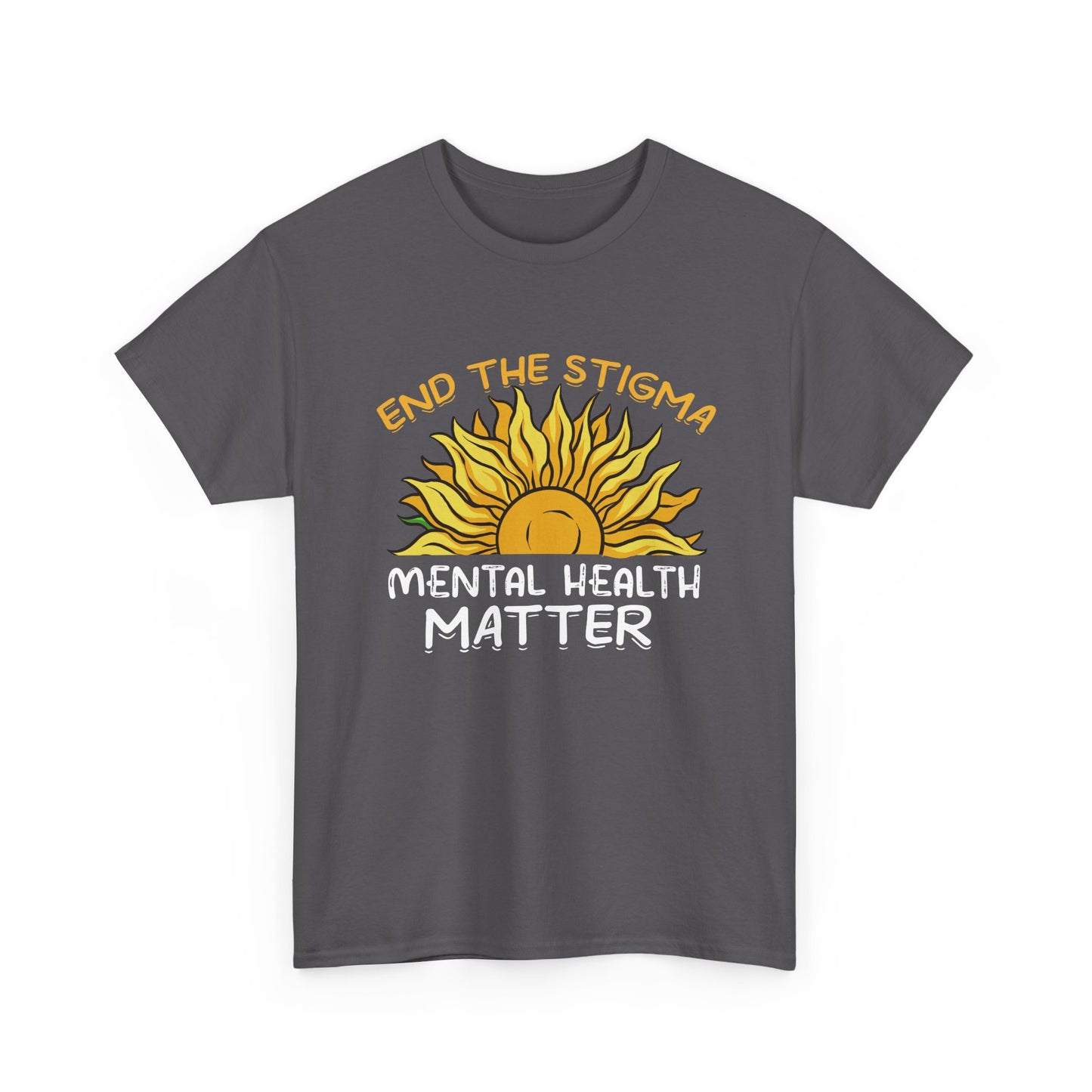 Mental Health Matter T-Shirt — "End the Stigma" Sun Graphic Tee