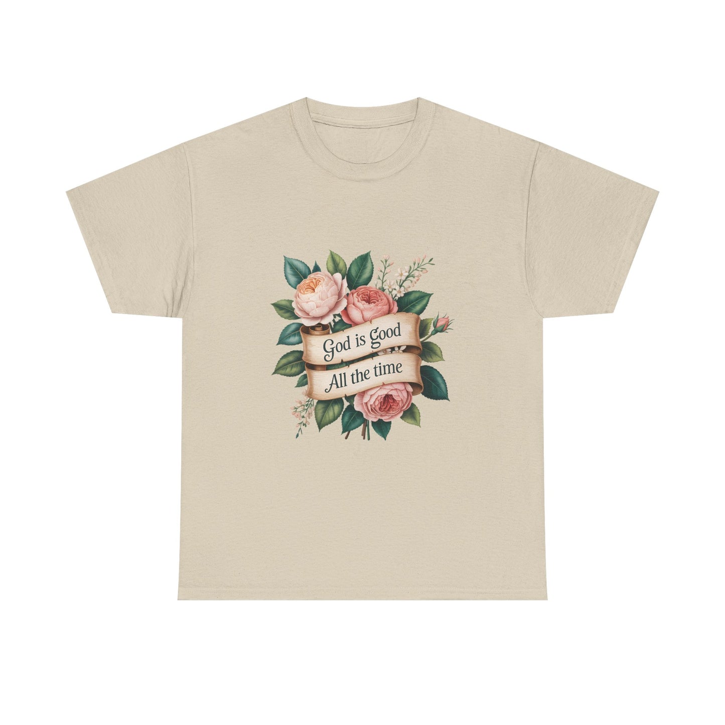 Floral "God is Good All the Time" T‑Shirt