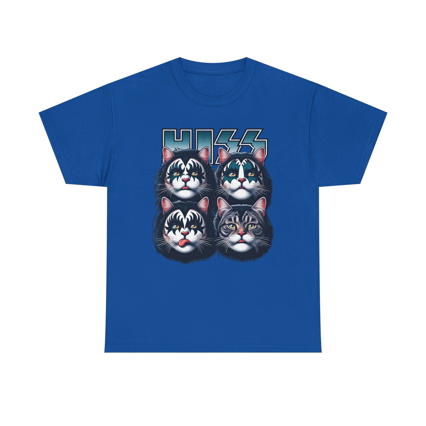 KISS-Style Rock Cat Band T-Shirt