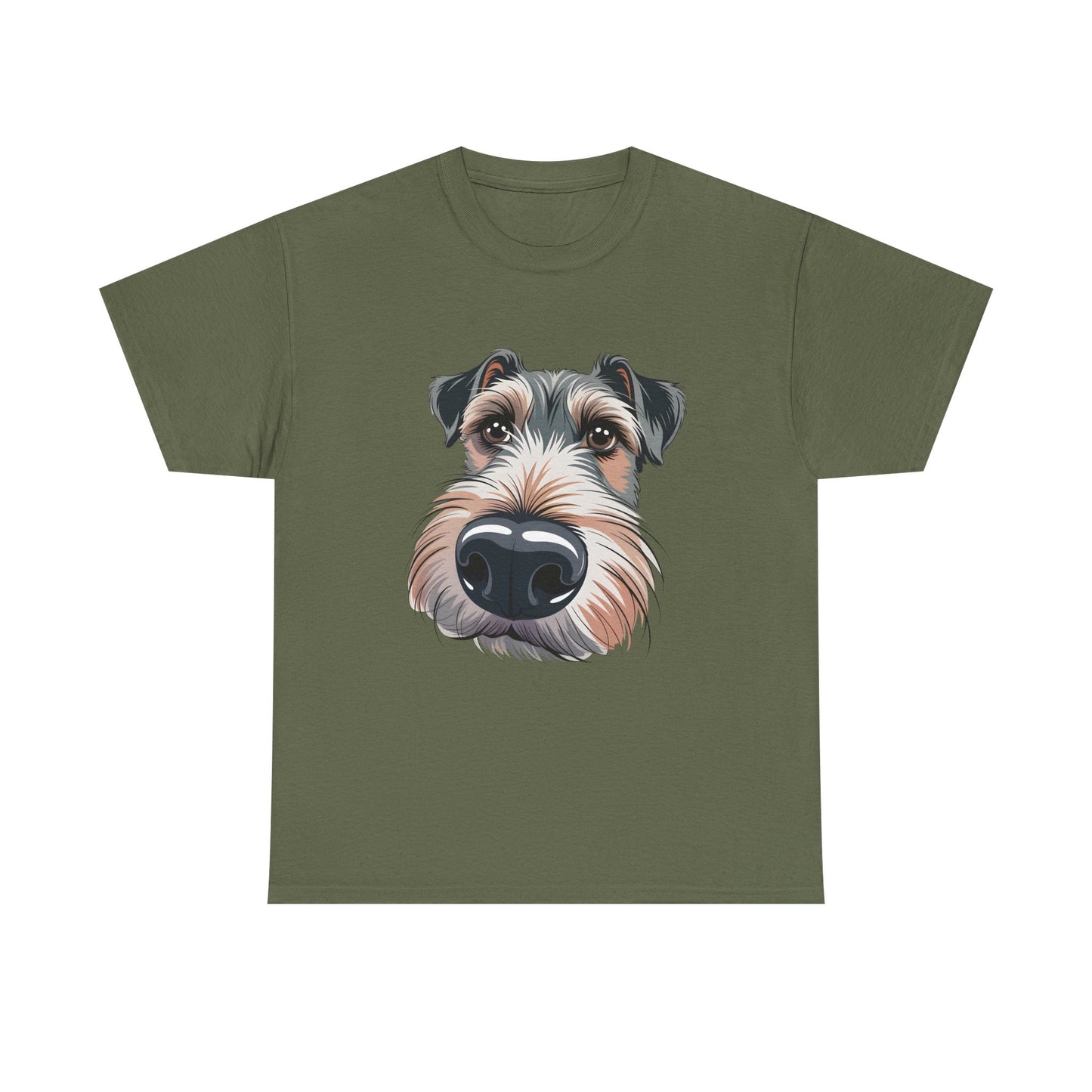 Schnauzer Nose Close-Up T-Shirt — Funny Dog Face Tee for Pet Lovers