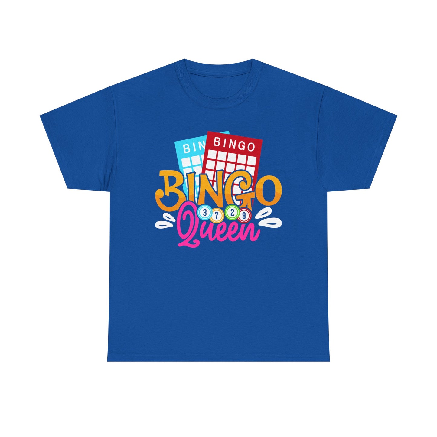 Bingo Queen T-Shirt – Colorful Bingo Cards Graphic Tee for Players & Seniors