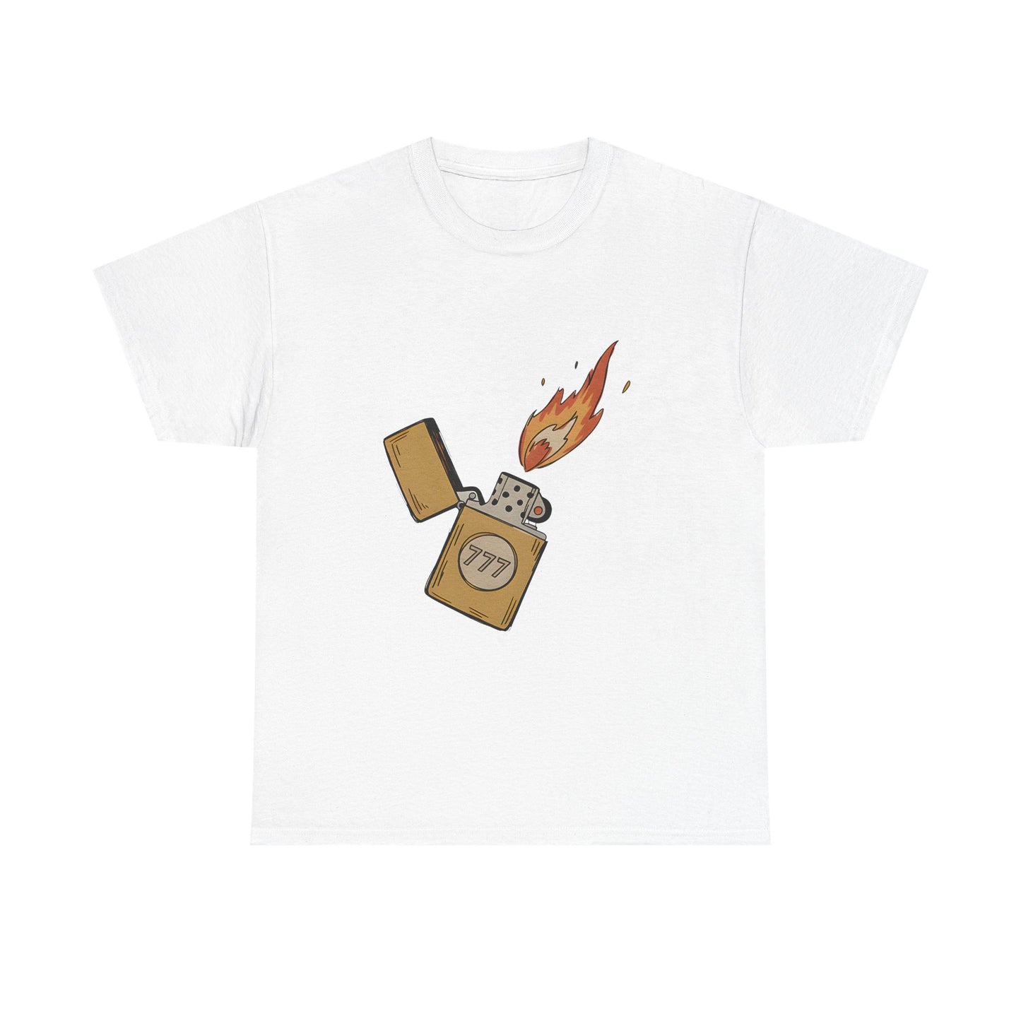 Lighter Flame Graphic Tee — Retro Zippo Illustration T-Shirt