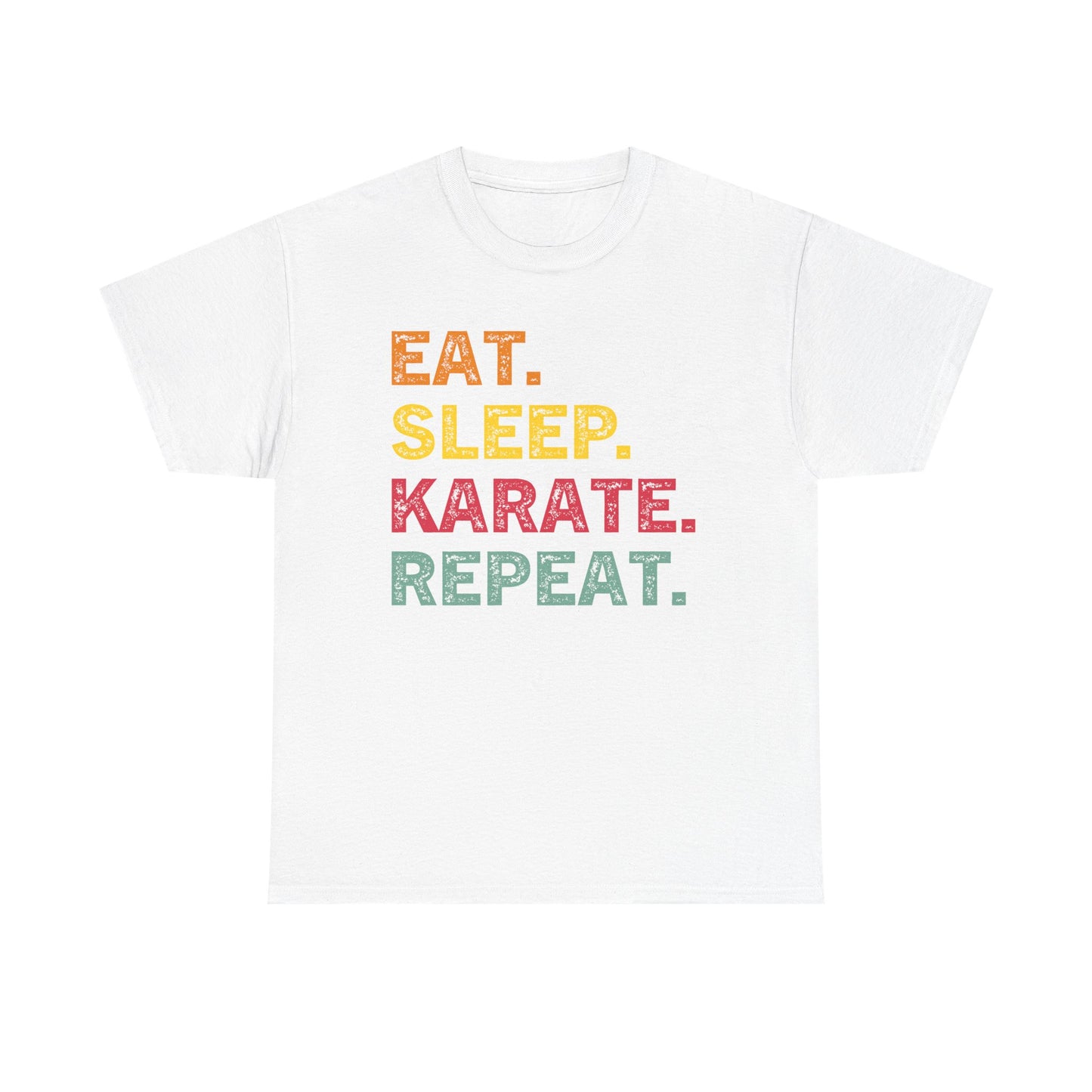 Karate T-Shirt - Eat. Sleep. Karate. Repeat. Retro Martial Arts Tee