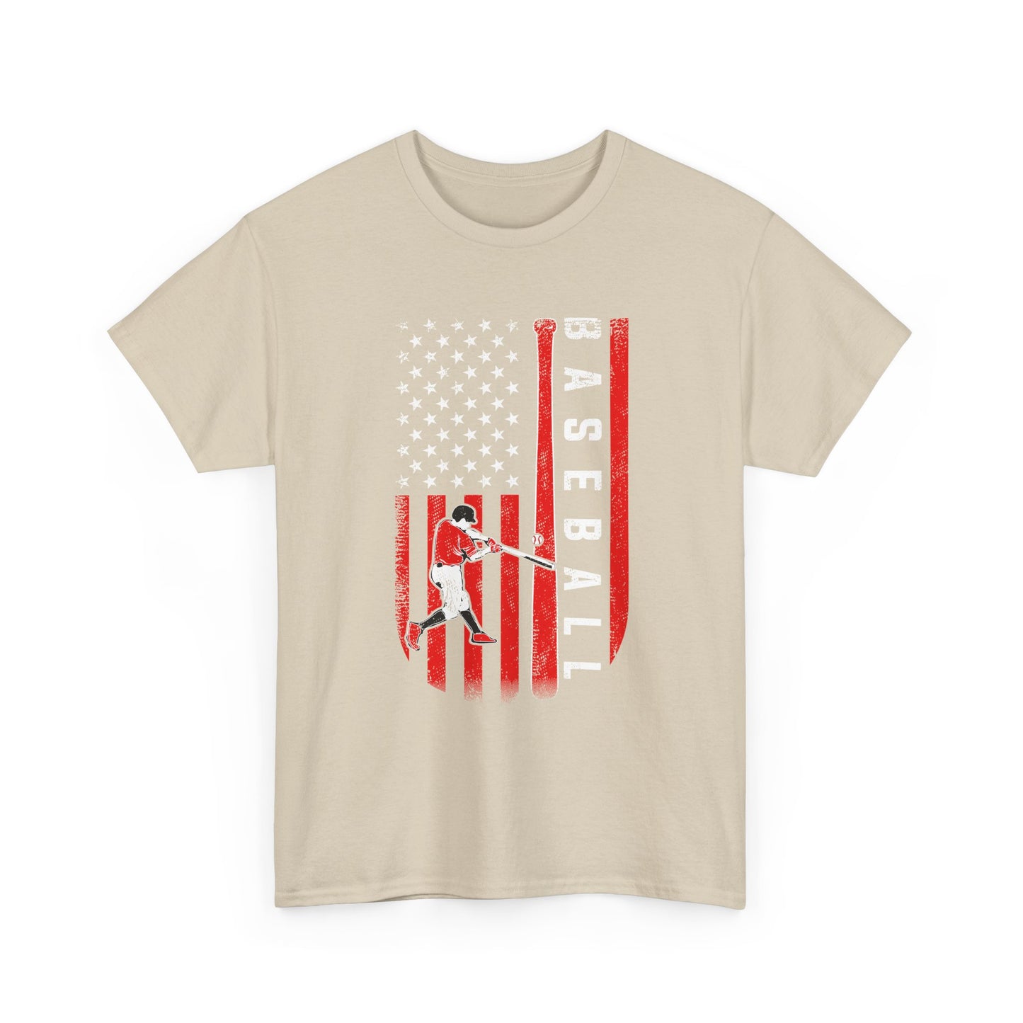 Baseball American Flag T-Shirt — Patriotic Batter Graphic Tee