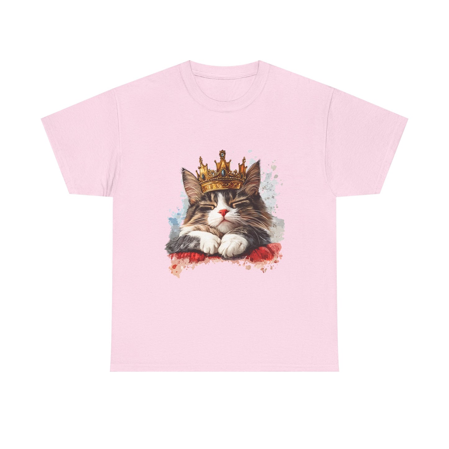 Cat King T-Shirt — Regal Crowned Cat Graphic Tee