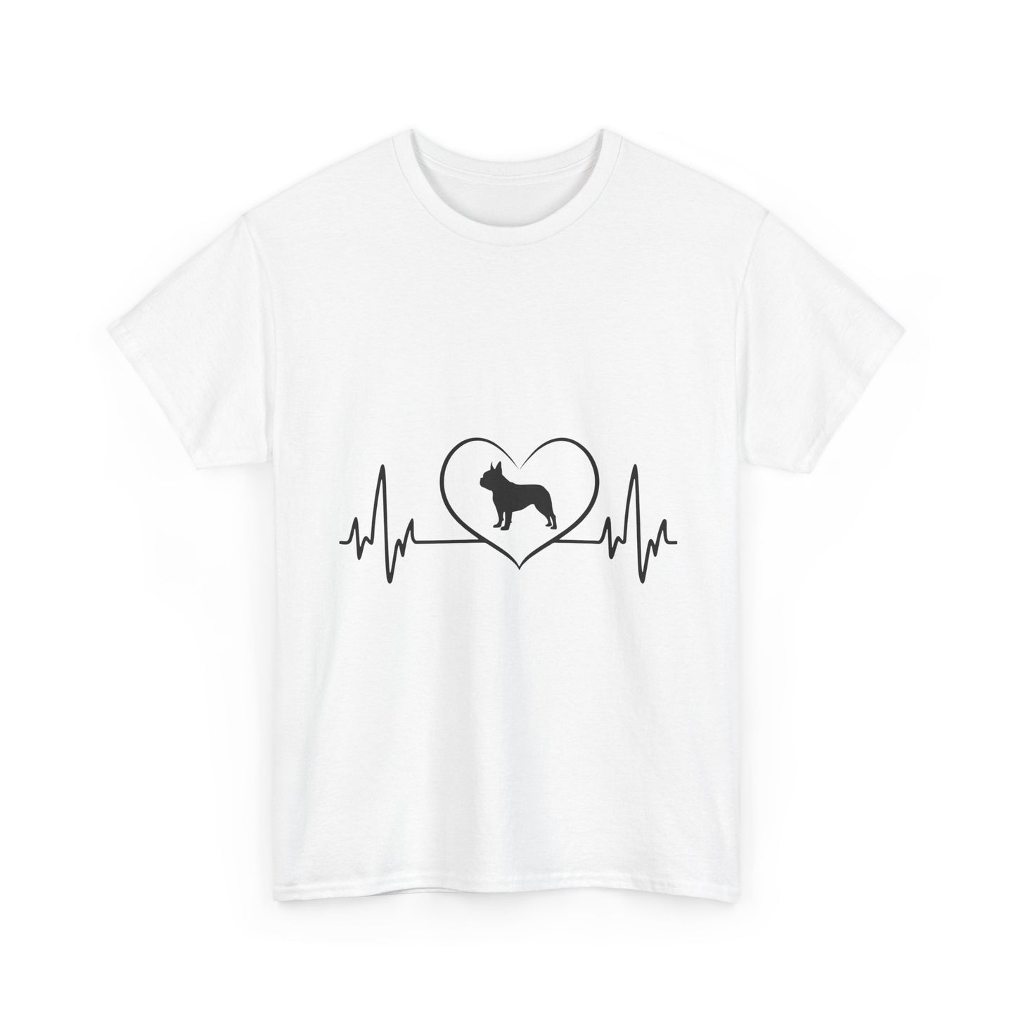 Dog Lover Tee — Heartbeat Paw Print Graphic Shirt