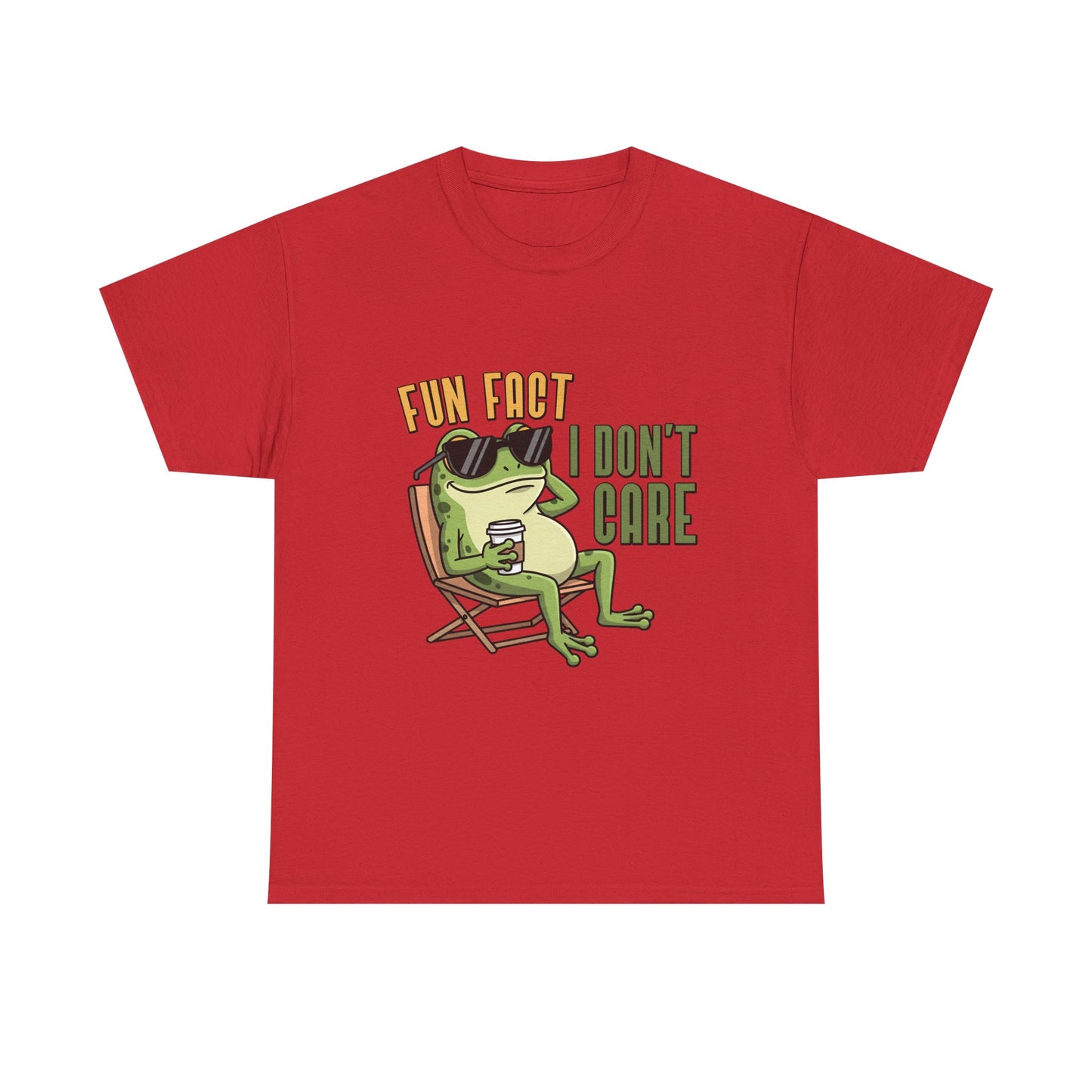 T-Shirt — 'Fun Fact I Don't Care' Relaxed Frog Graphic Tee