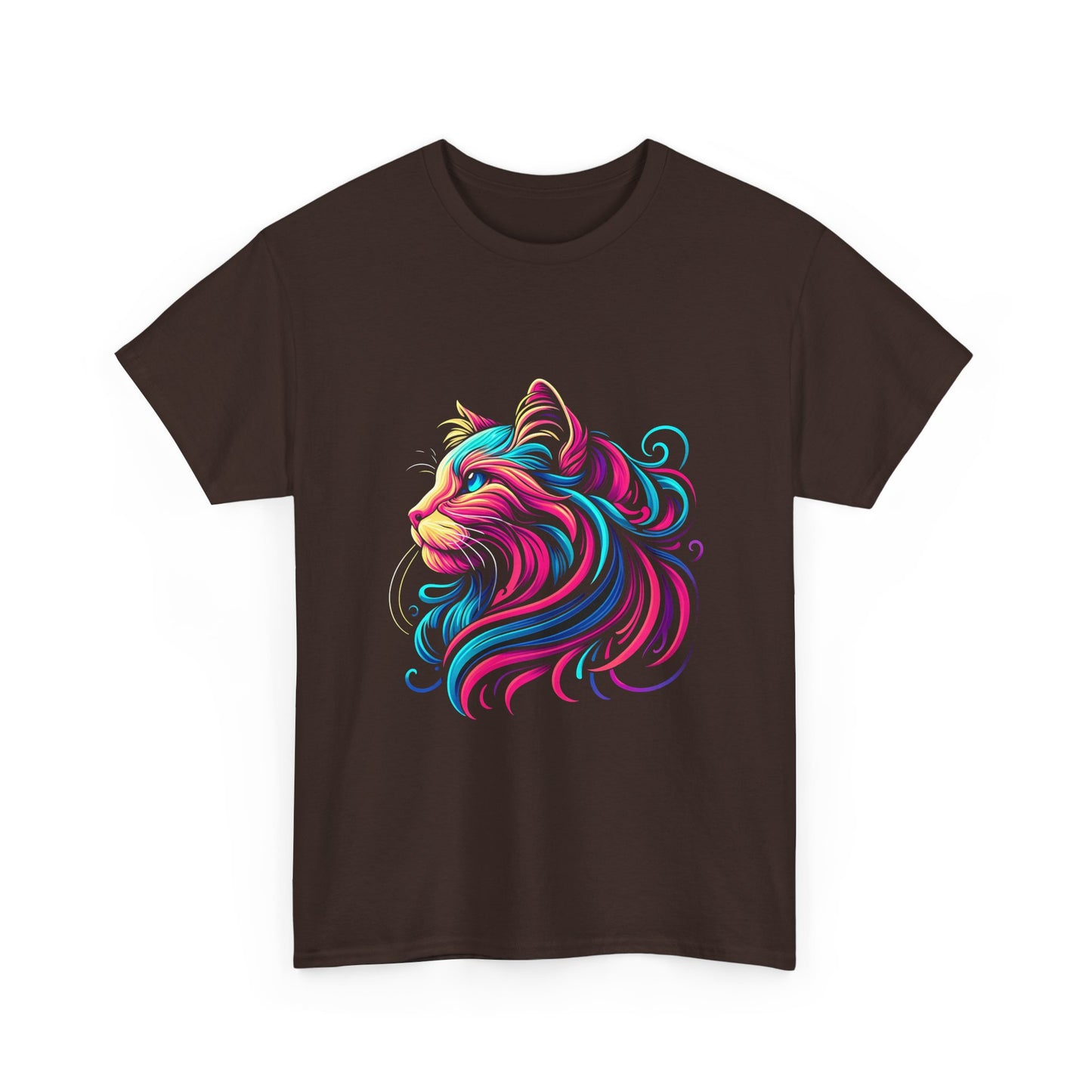 Cat T-Shirt — Colorful Swirl Cat Art Tee