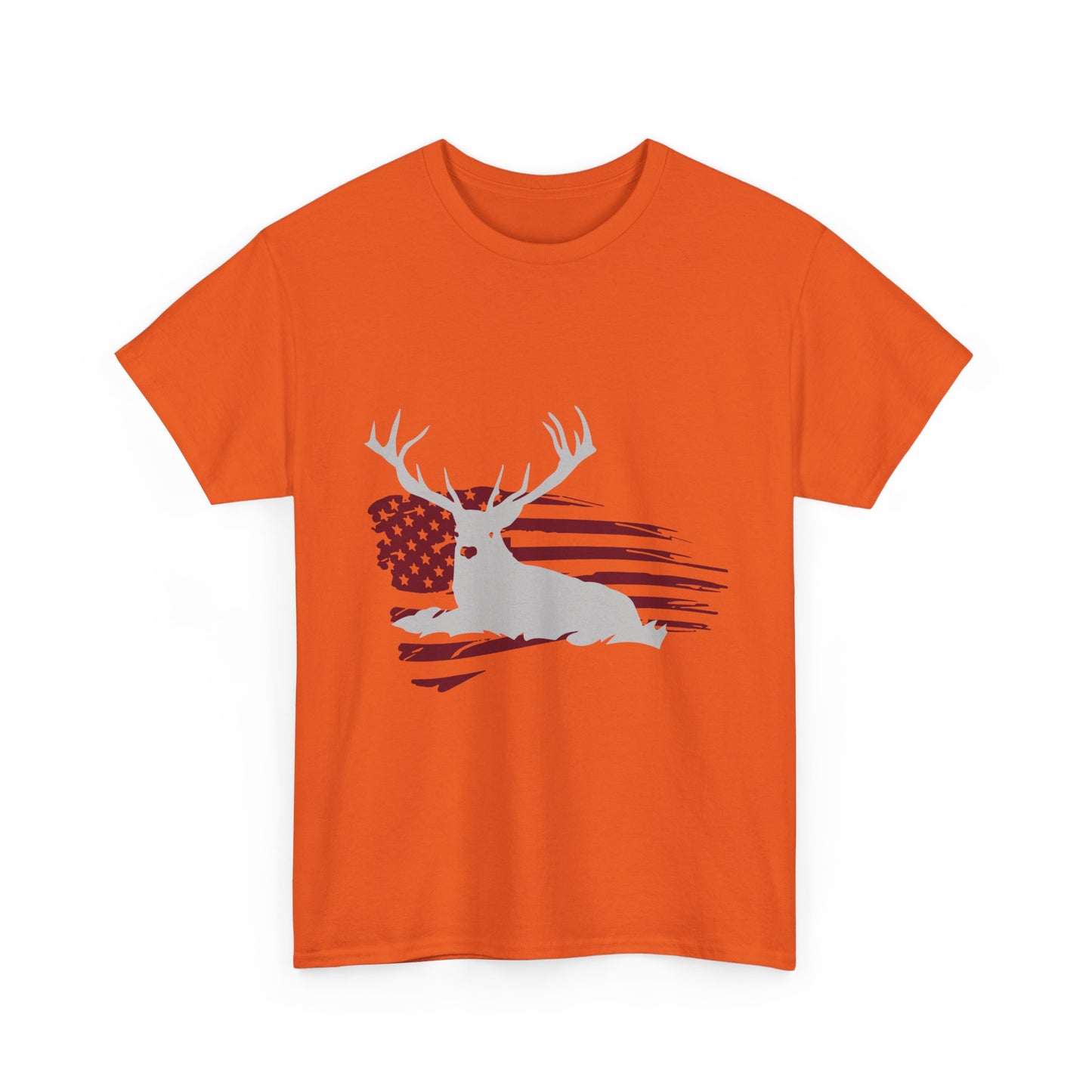 Patriotic Deer Flag T‑Shirt – American Hunting Graphic Tee