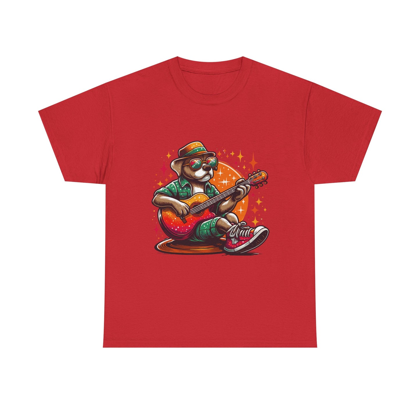Dog Playing Guitar T‑Shirt — Retro Chill Music Tee for Guitar Lovers