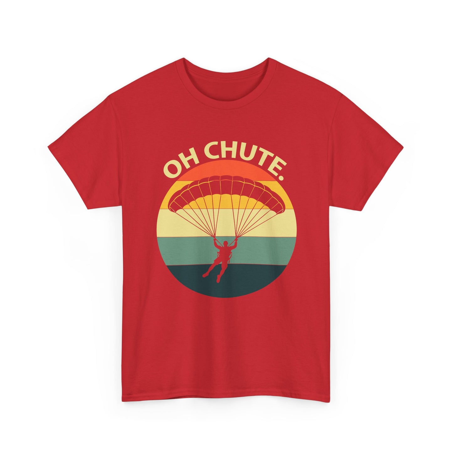 Parachute Retro Tee — "Oh Chute" Skydiving Graphic T-Shirt