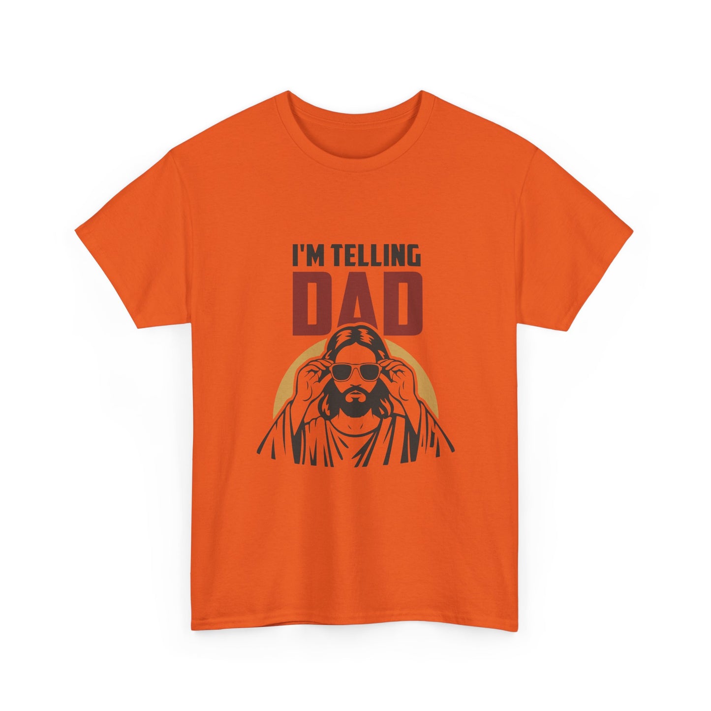I'm Telling Dad T‑Shirt — Funny Retro Jesus Graphic Tee for Fathers Day & Family Gifts