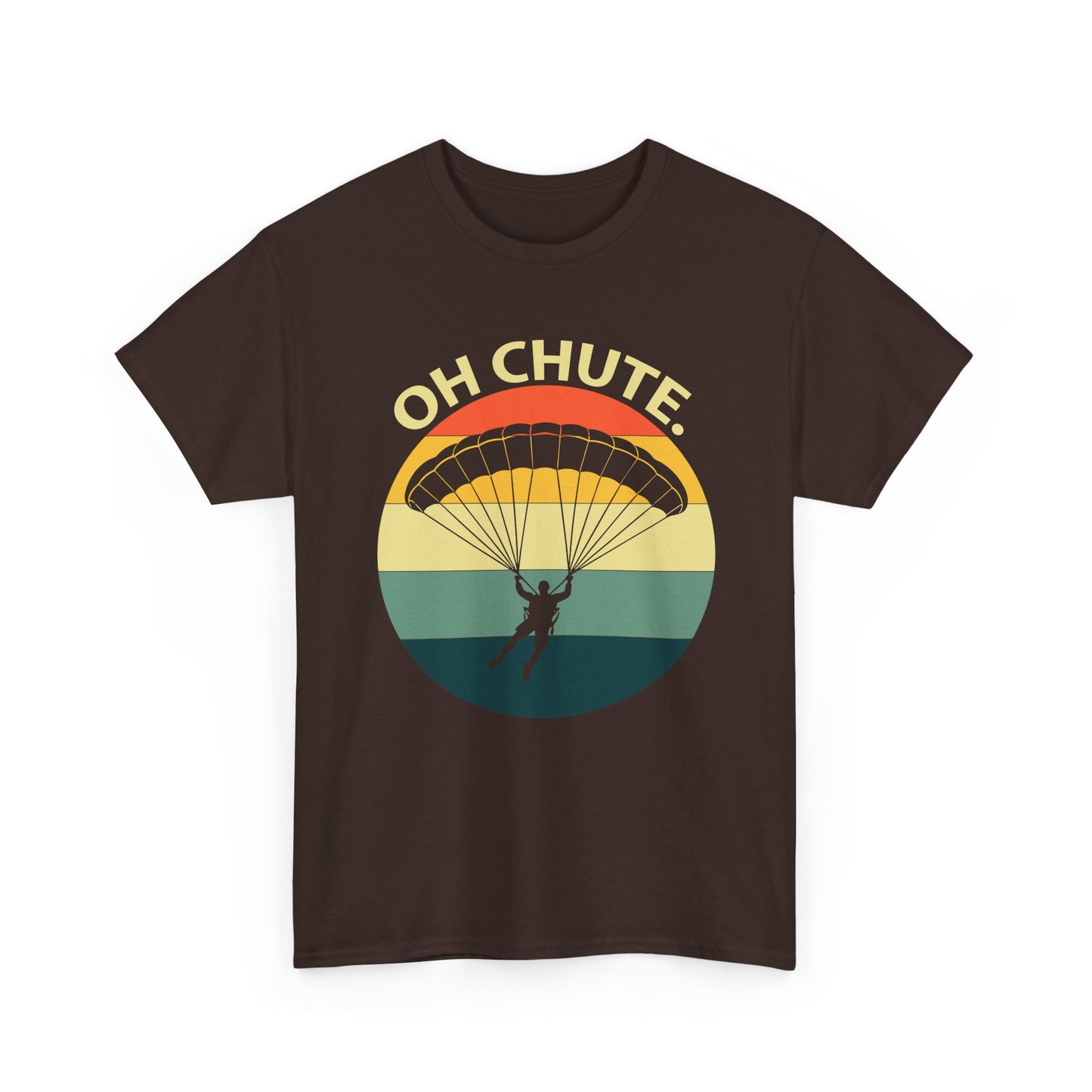 Parachute Retro Tee — "Oh Chute" Skydiving Graphic T-Shirt